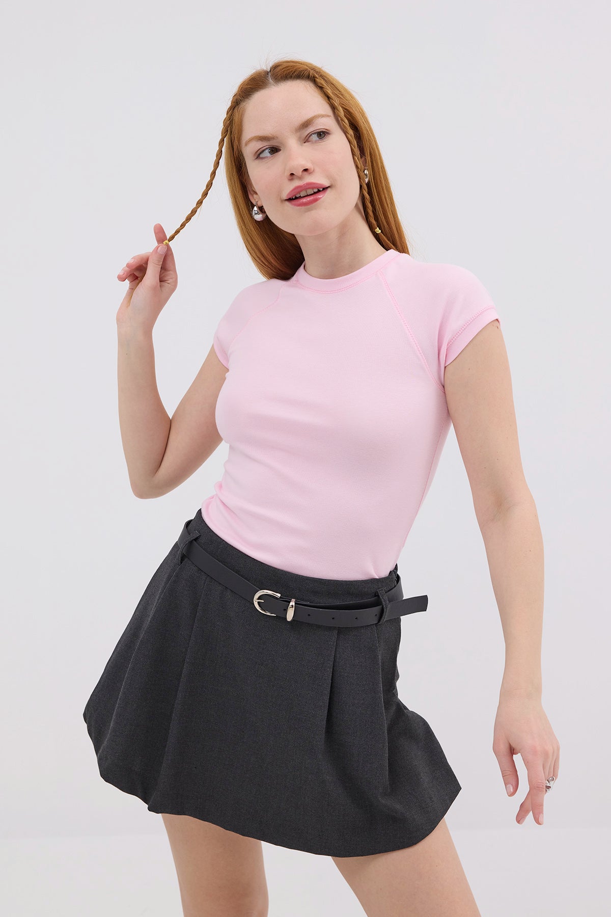 Pink_Crew-Neck-Modal-T-Shirt-addax
