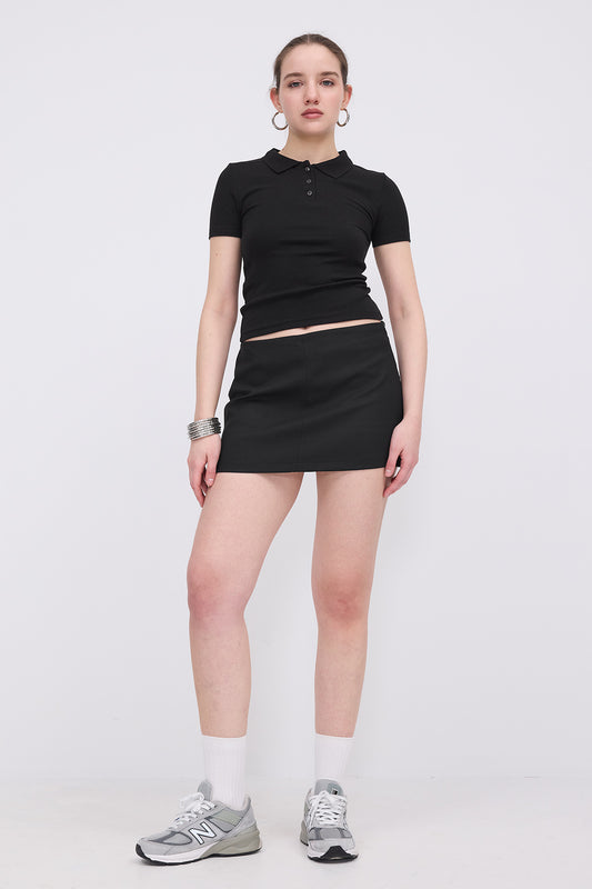 Black_Polo-Neck-Modal-T-shirt-addax