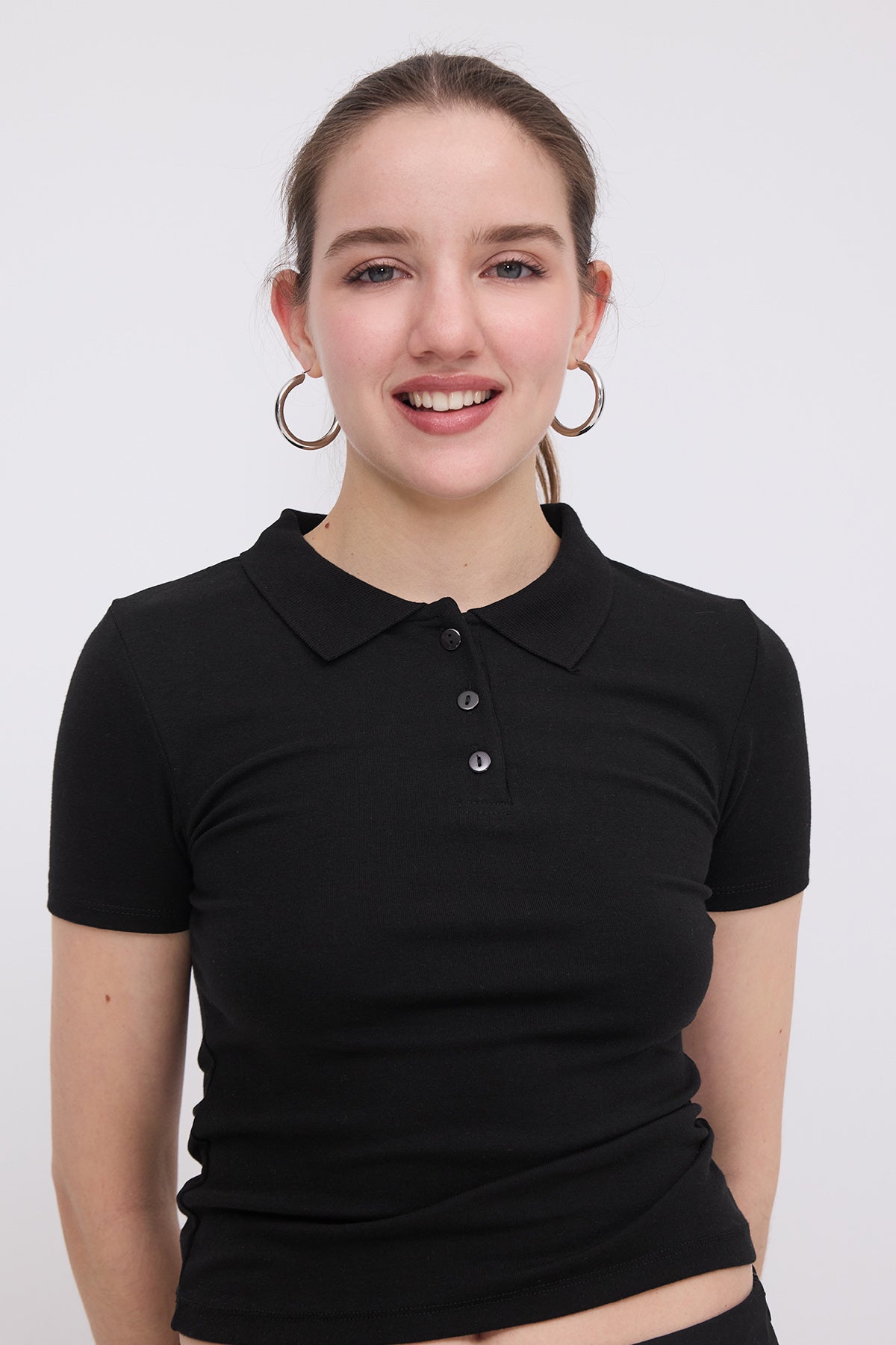 Black_Polo-Neck-Modal-T-shirt-addax