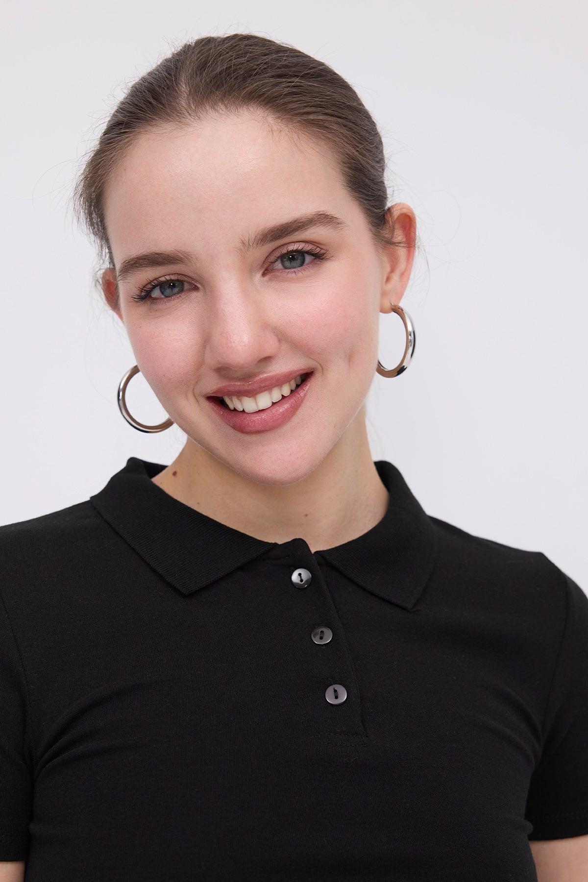 Black_Polo-Neck-Modal-T-shirt-addax