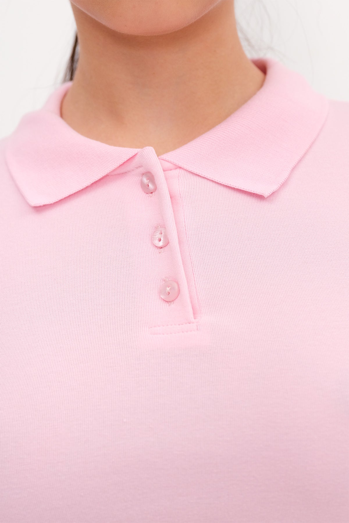 Pink_Polo-Neck-Modal-T-shirt-addax