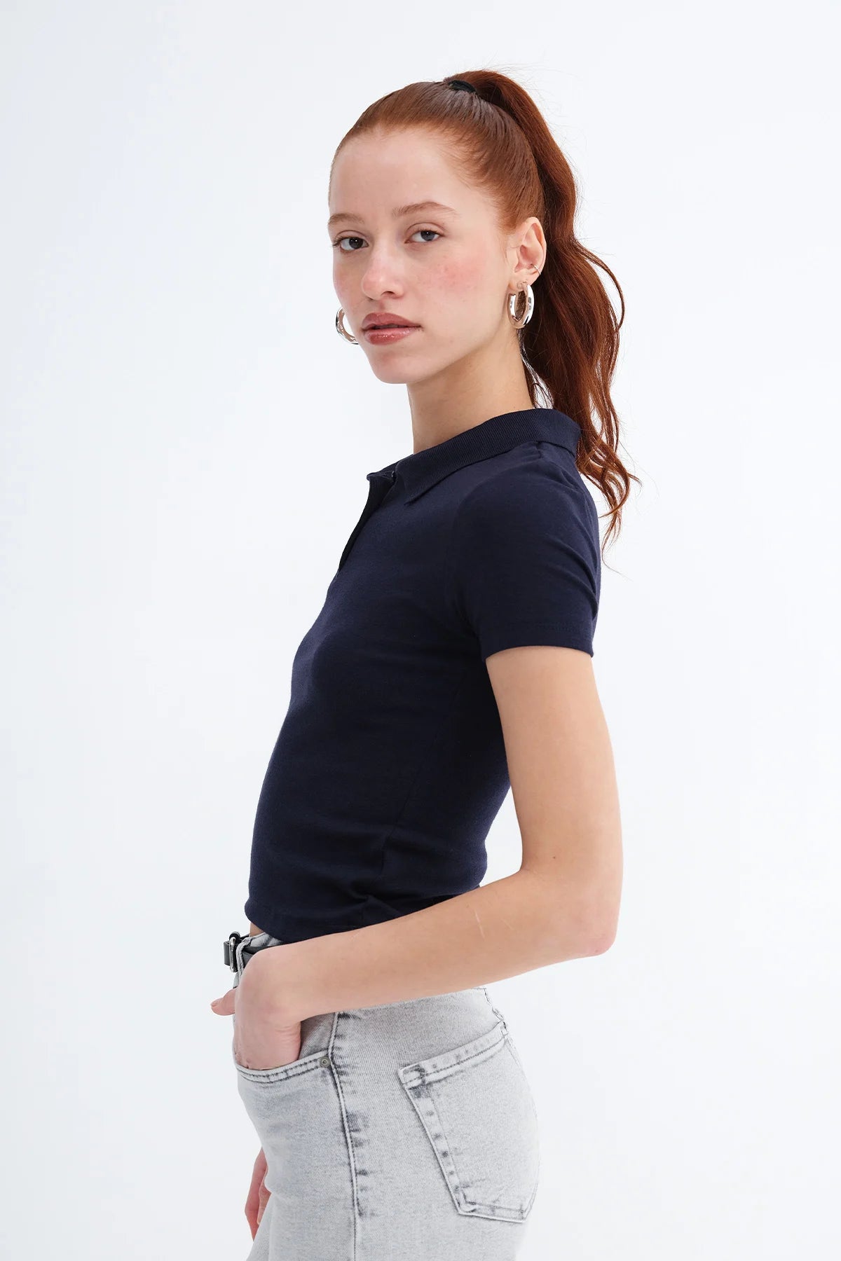 Night-Blue_Polo-Neck-Modal-T-shirt-addax