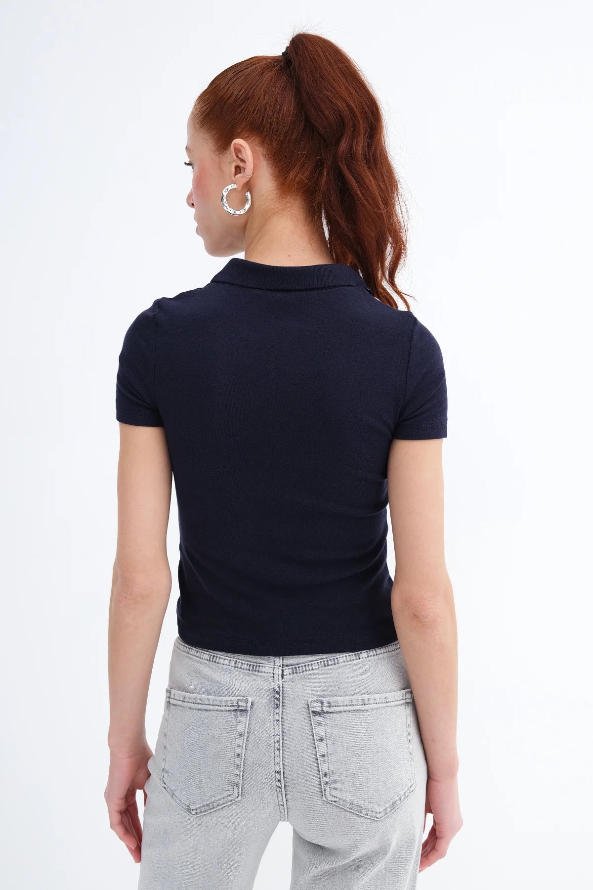 Night-Blue_Polo-Neck-Modal-T-shirt-addax