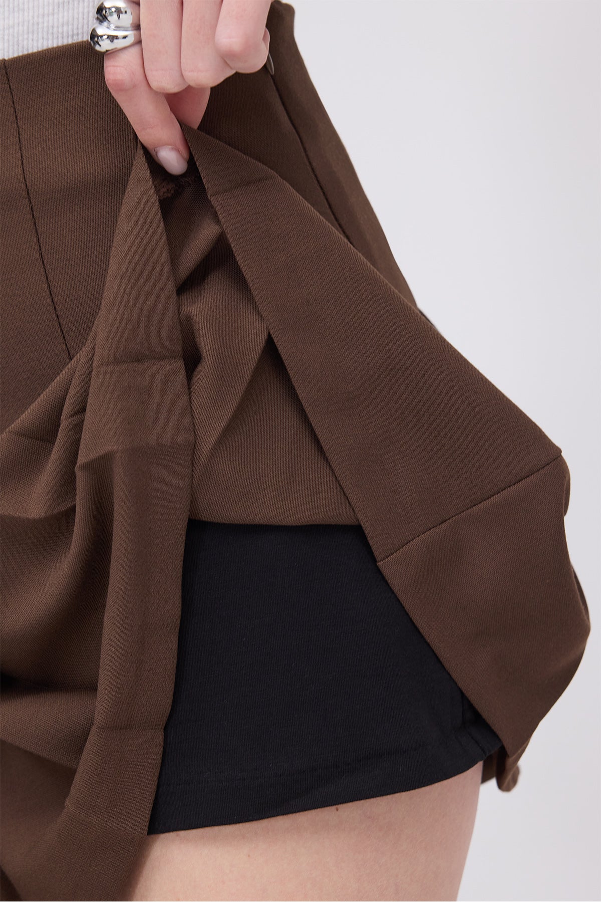 Brown_Pleated-Mini-Skirt-addax