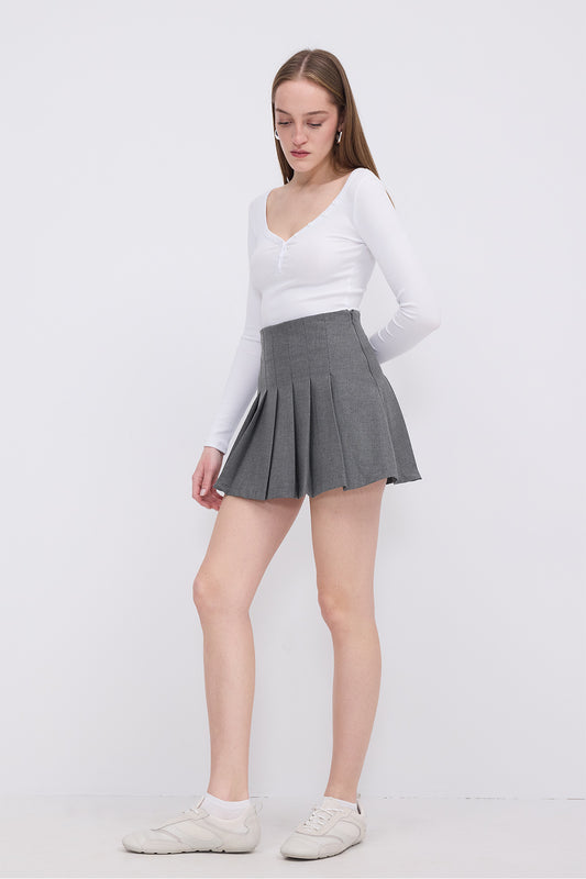Charcoal_Pleated-Mini-Skirt-addax