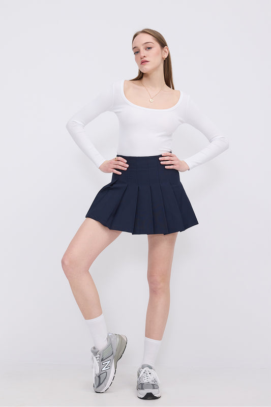 Night-Blue_Pleated-Mini-Skirt-addax