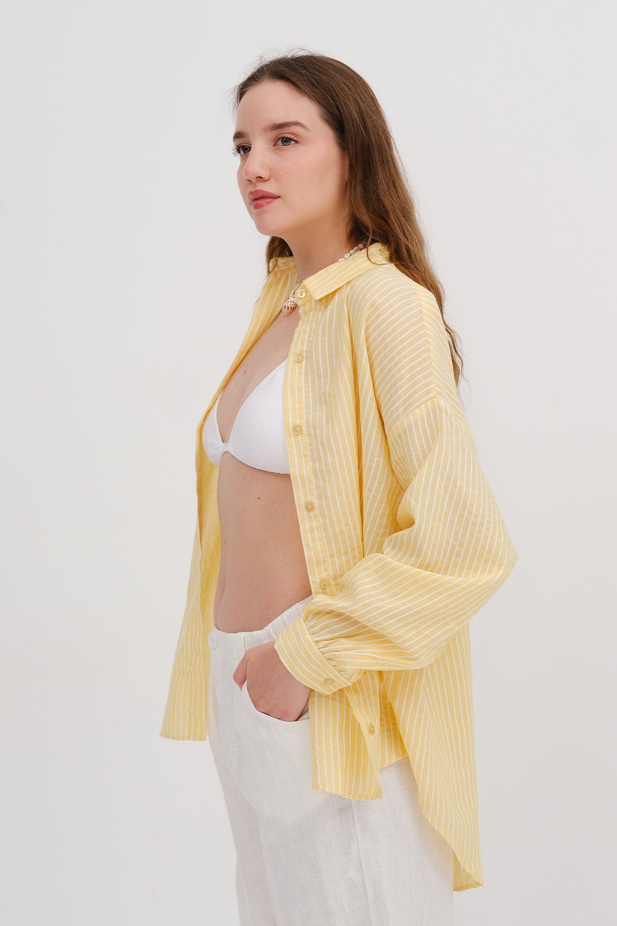 Yellow_Oversize-Striped-Shirt-addax