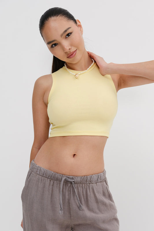 Yellow_Crew-Neck-Crop-Tank-Top-addax