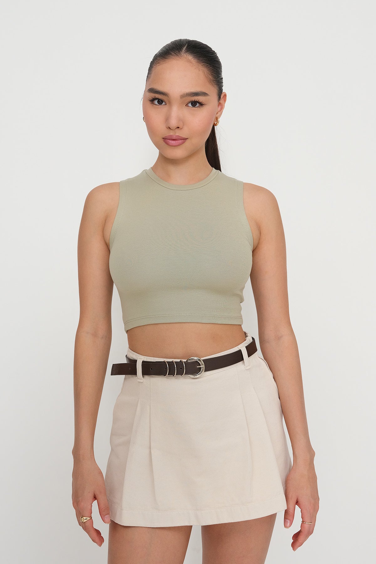 Khaki_Crew-Neck-Crop-Tank-Top-addax