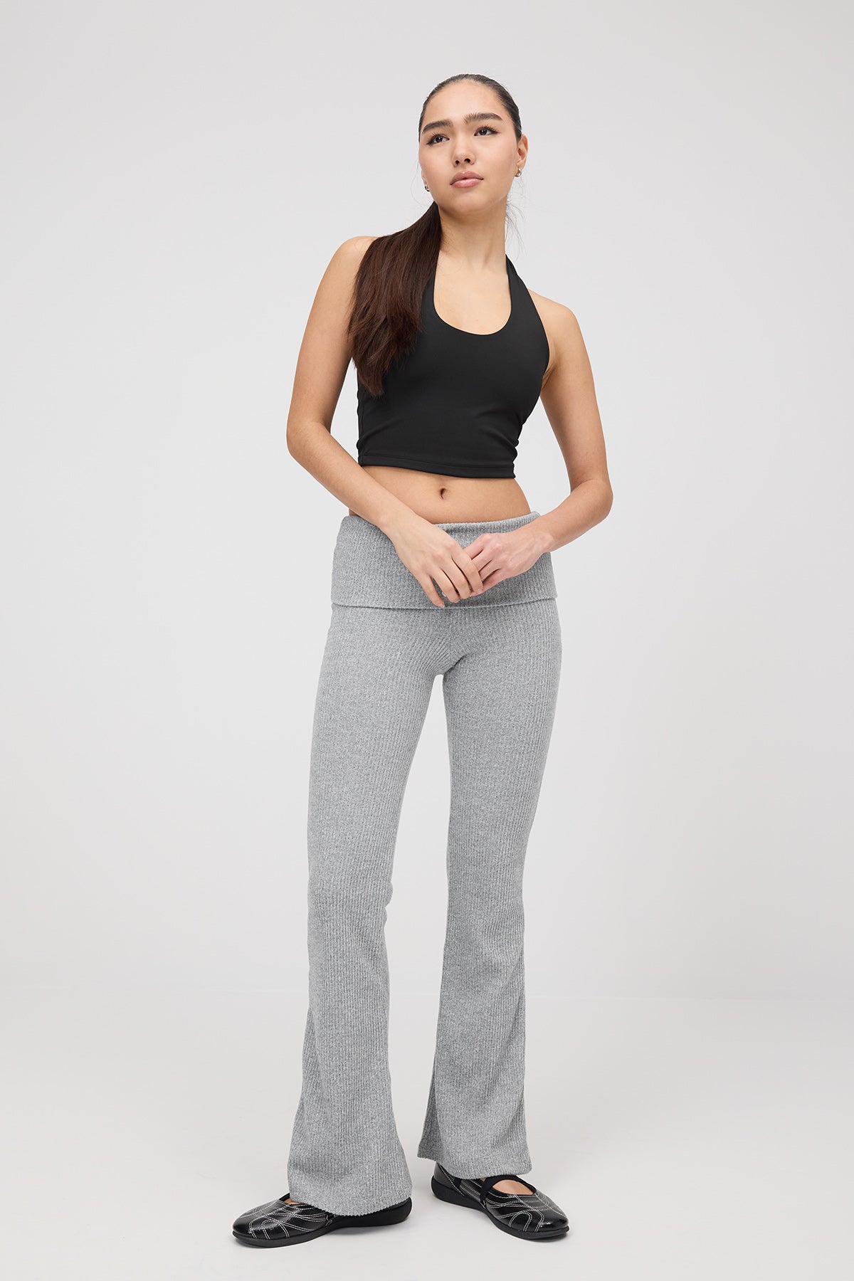Grey-Melange_Fold-Waist-Knitwear-Trousers-addax