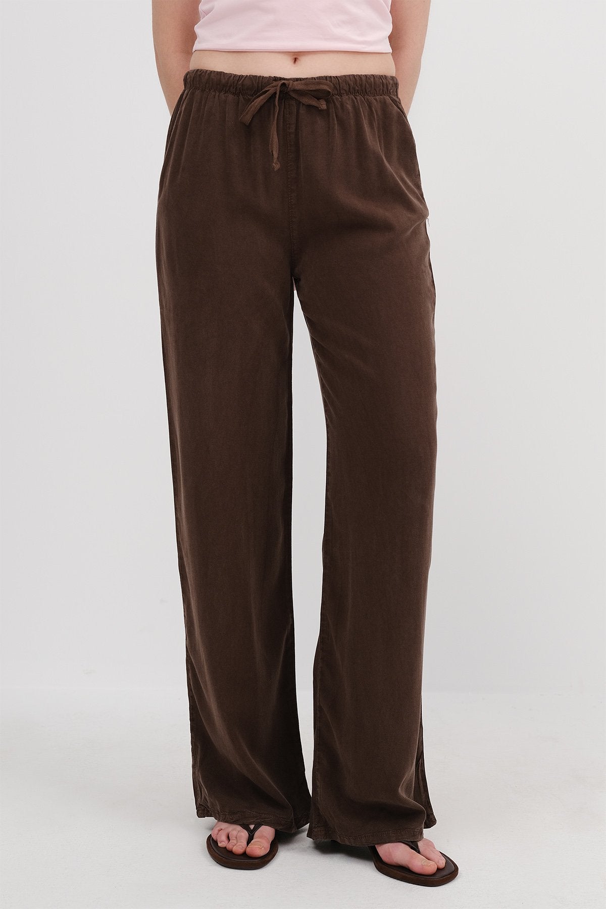 Dark-Brown_Elastic-Waist-Trousers-addax