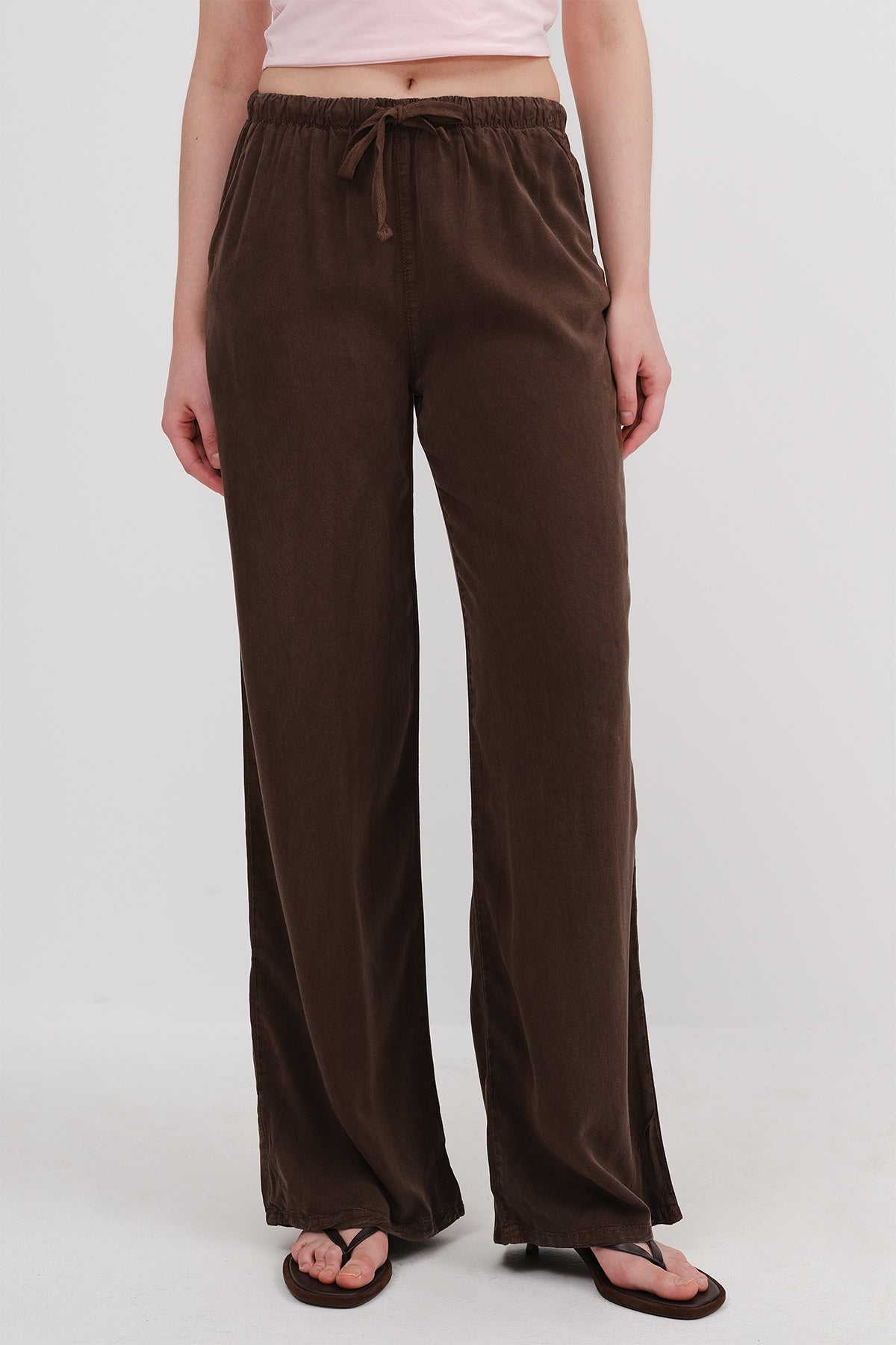 Dark-Brown_Elastic-Waist-Trousers-addax