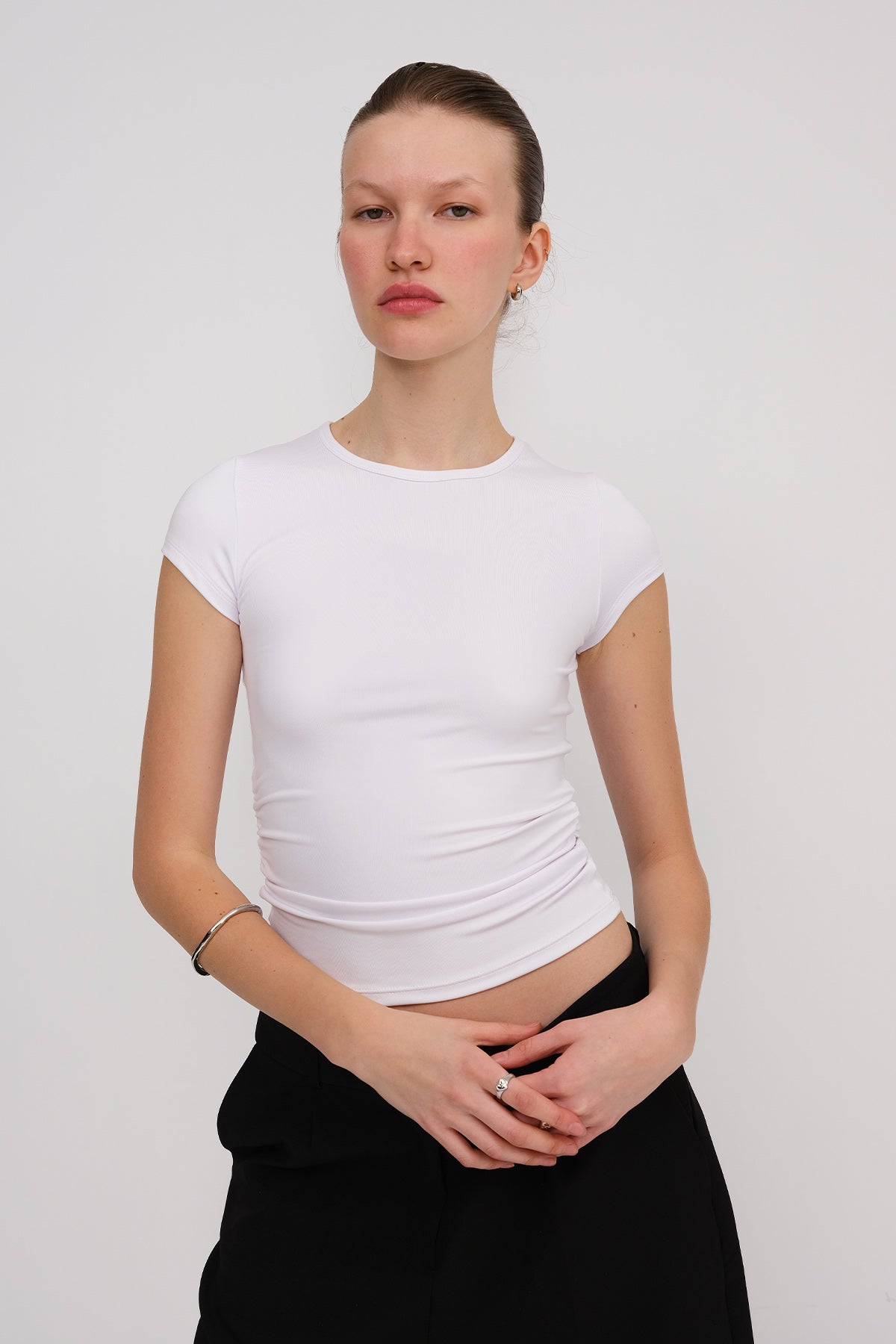 White_Side-Pleated-T-shirt-addax