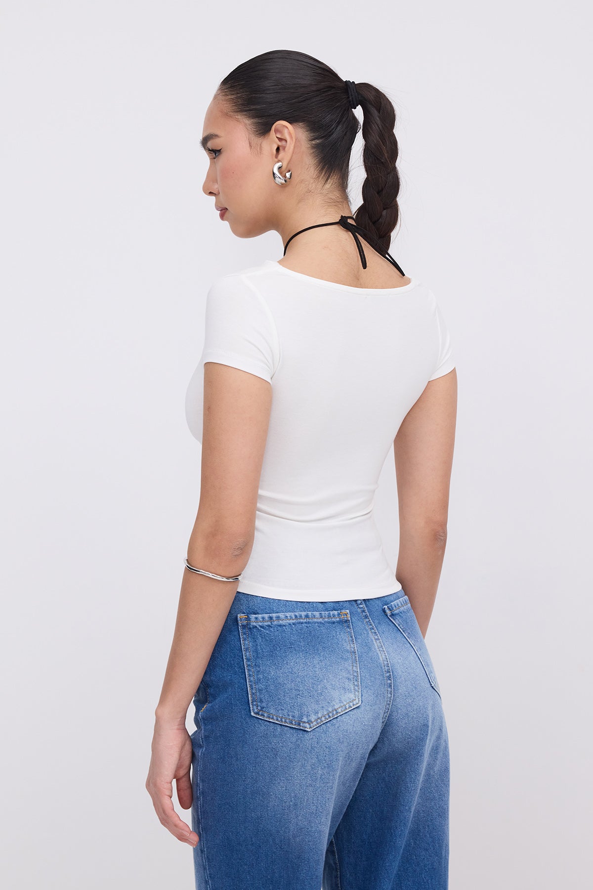 White_Ruched-Side-T-Shirt-addax
