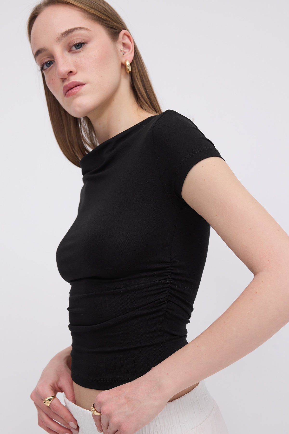 Black_Ruched-Side-T-Shirt-addax