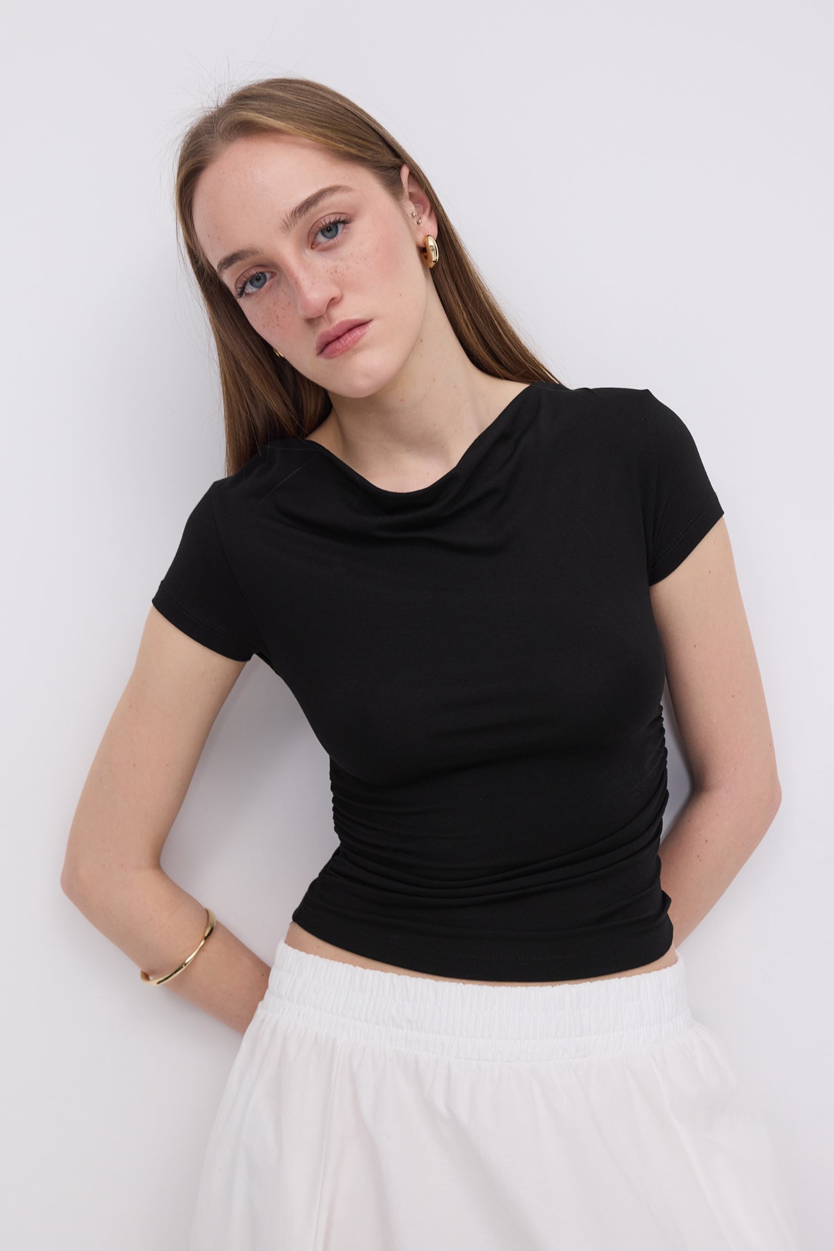 Black_Ruched-Side-T-Shirt-addax