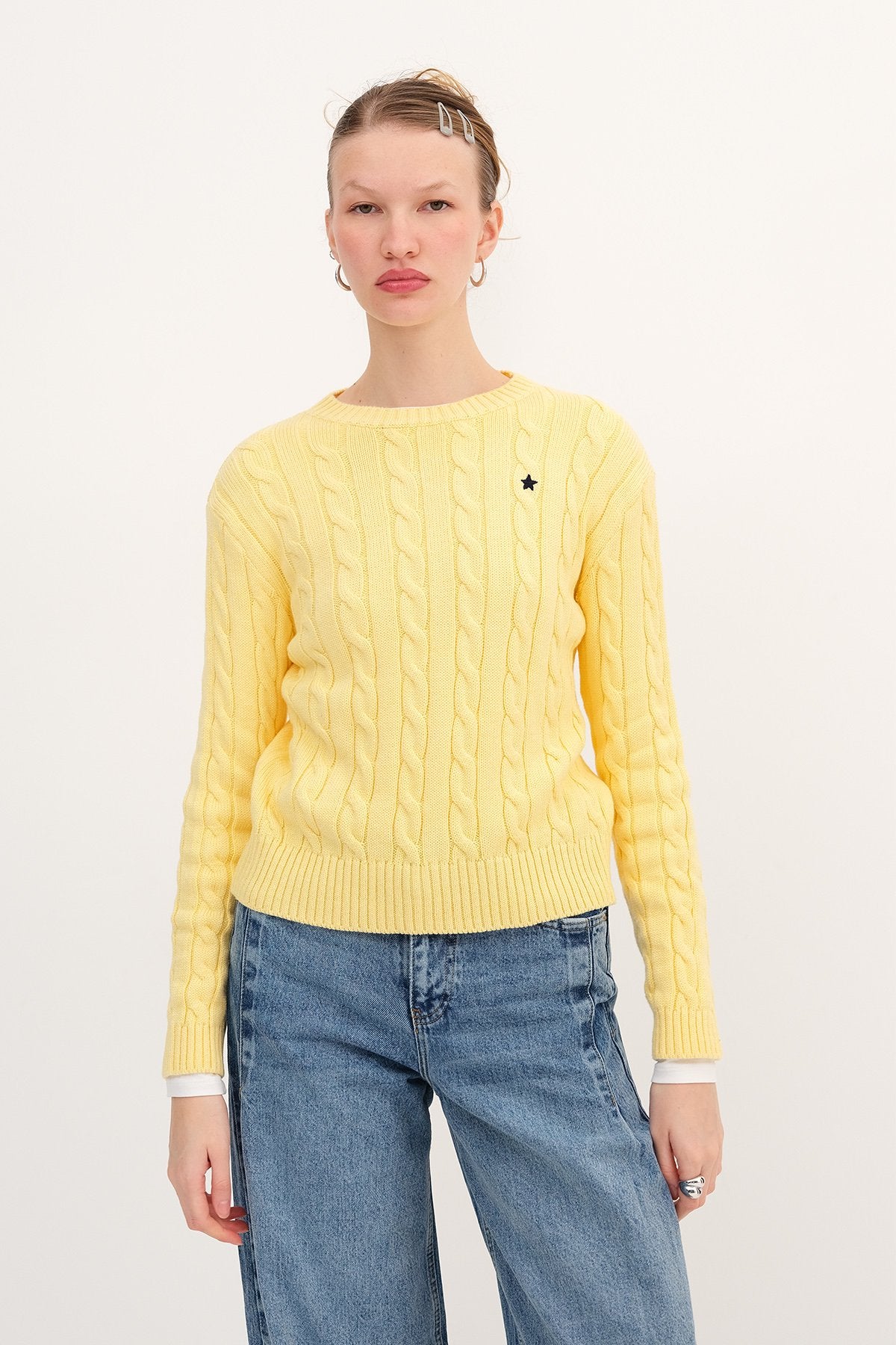 Light-Yellow_Crew-Neck-Cable-Knit-Sweater-addax
