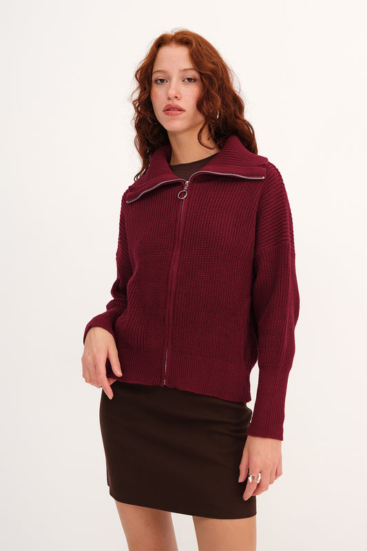 Burgundy_Zip-Up-Knit-Cardigan-addax