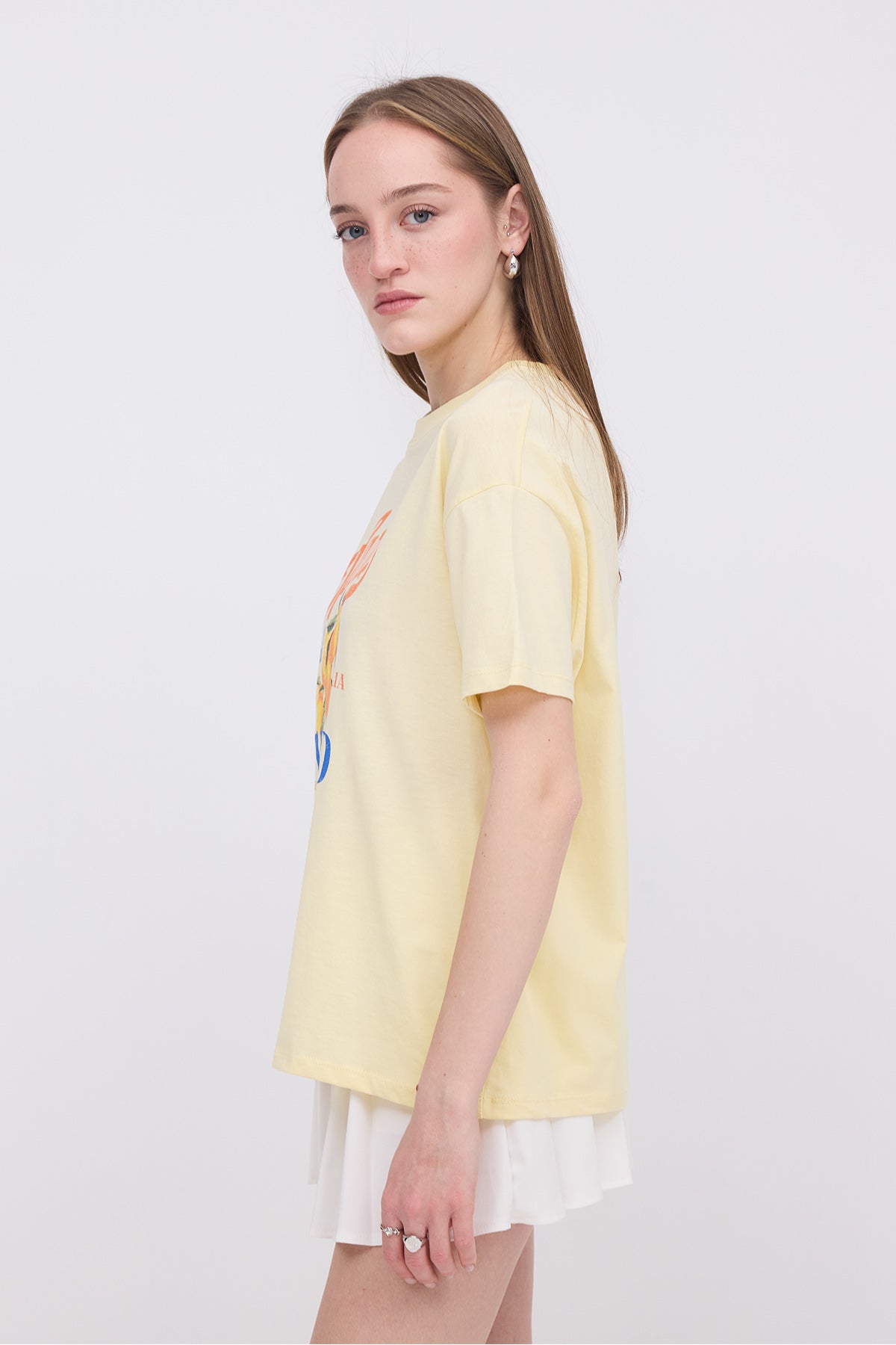 Light-Yellow_Crew-Neck-Printed-T-shirt-addax