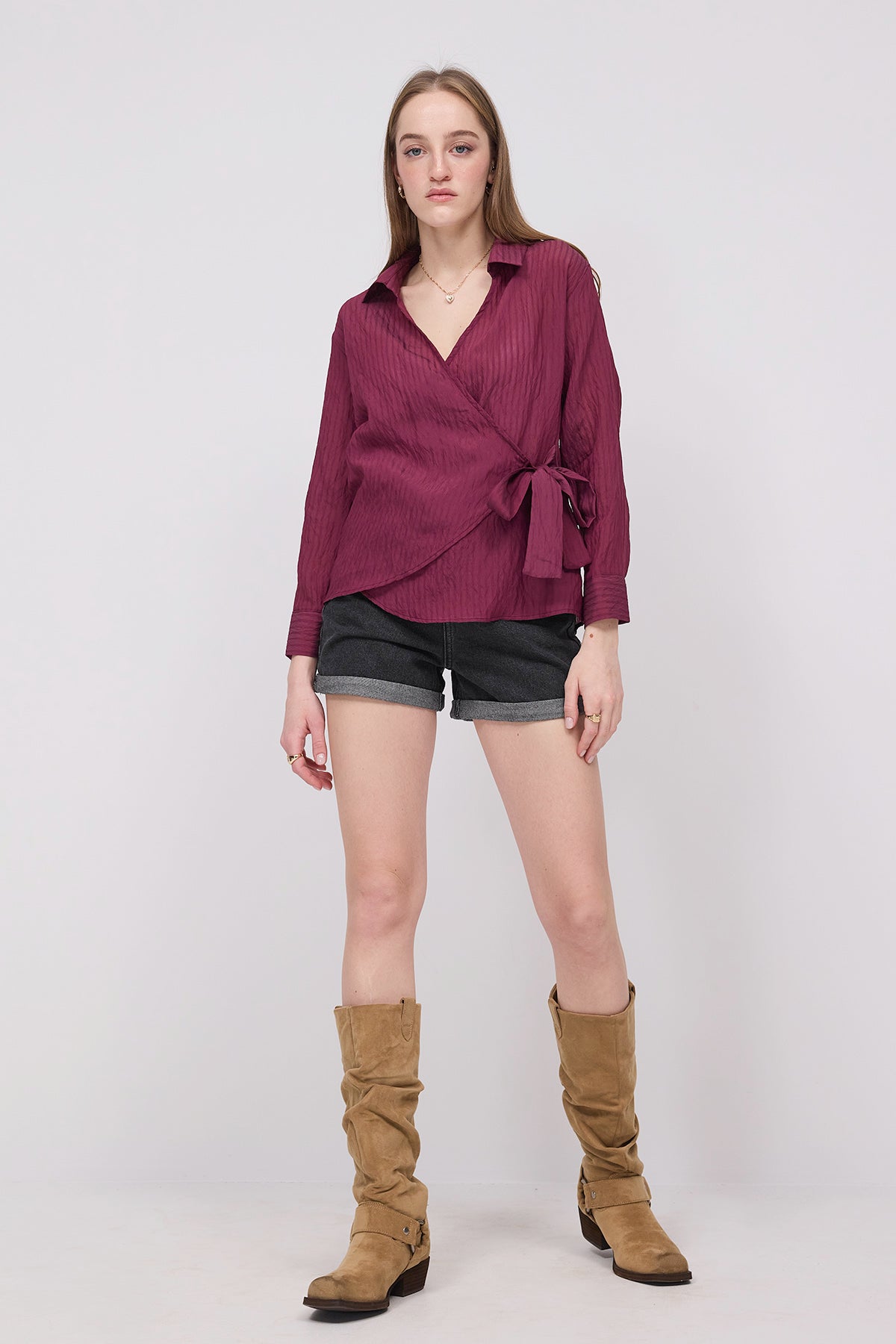 Cherry_Tied-Striped-Shirt-addax