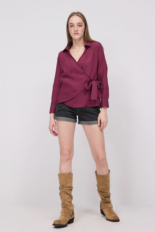 Cherry_Tied-Striped-Shirt-addax