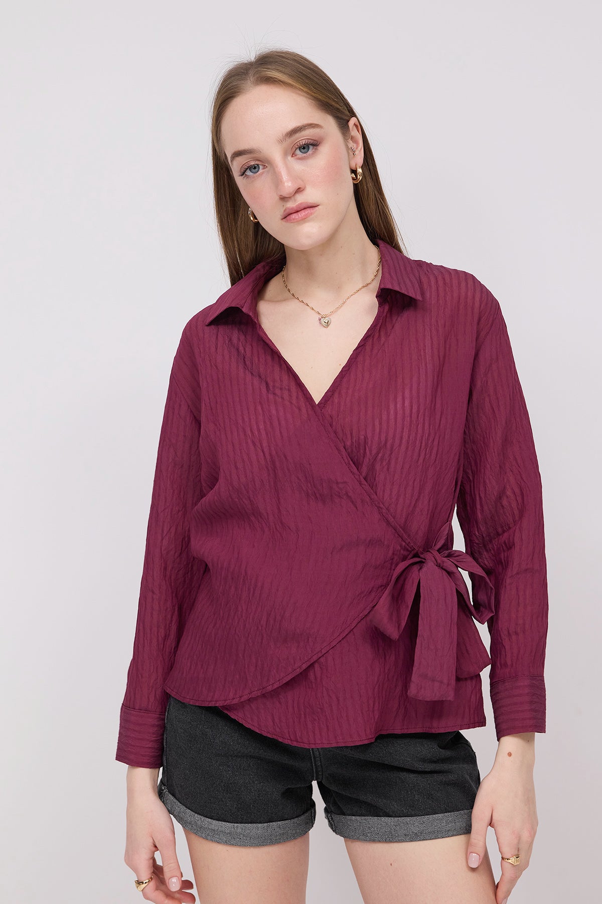 Cherry_Tied-Striped-Shirt-addax