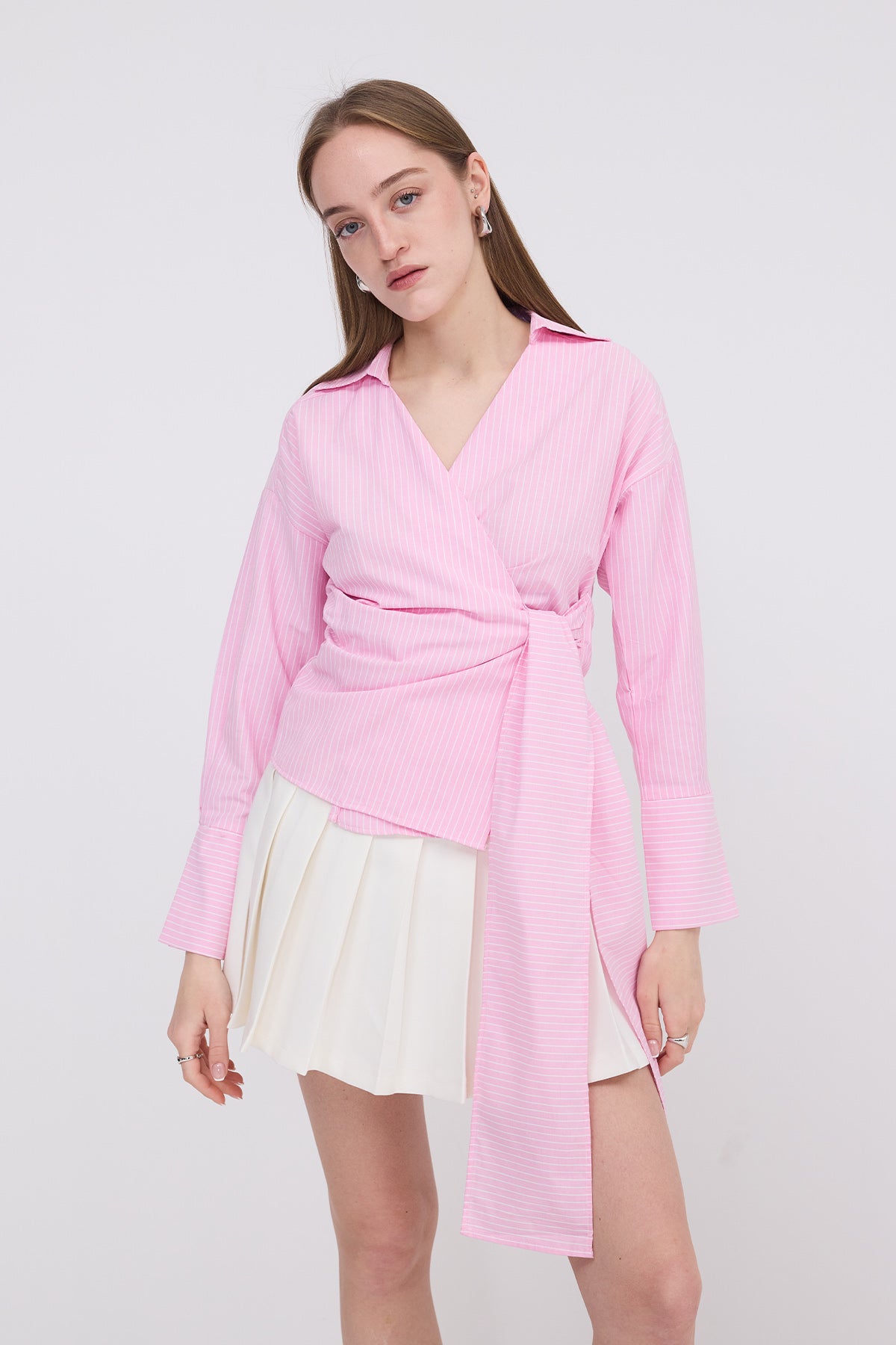 Begonia_Side-Tie-Striped-Shirt-addax