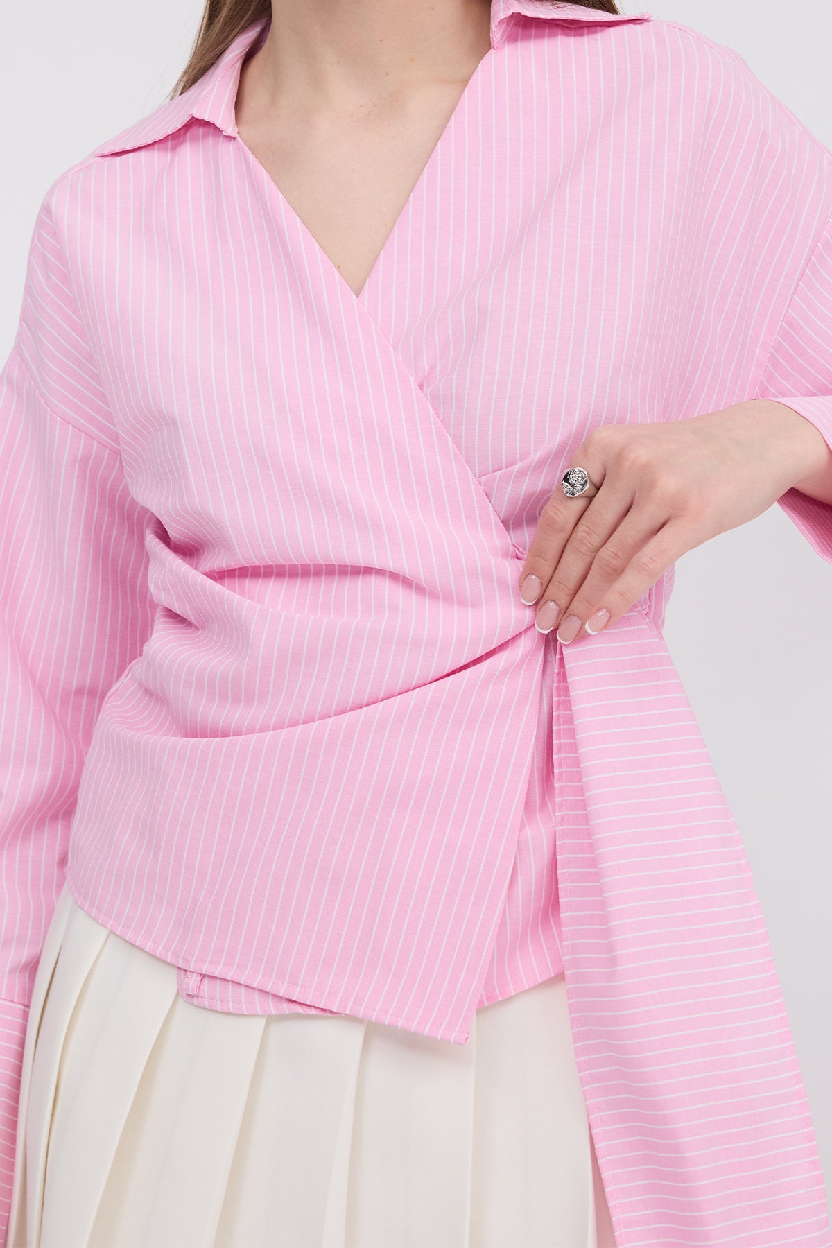 Begonia_Side-Tie-Striped-Shirt-addax