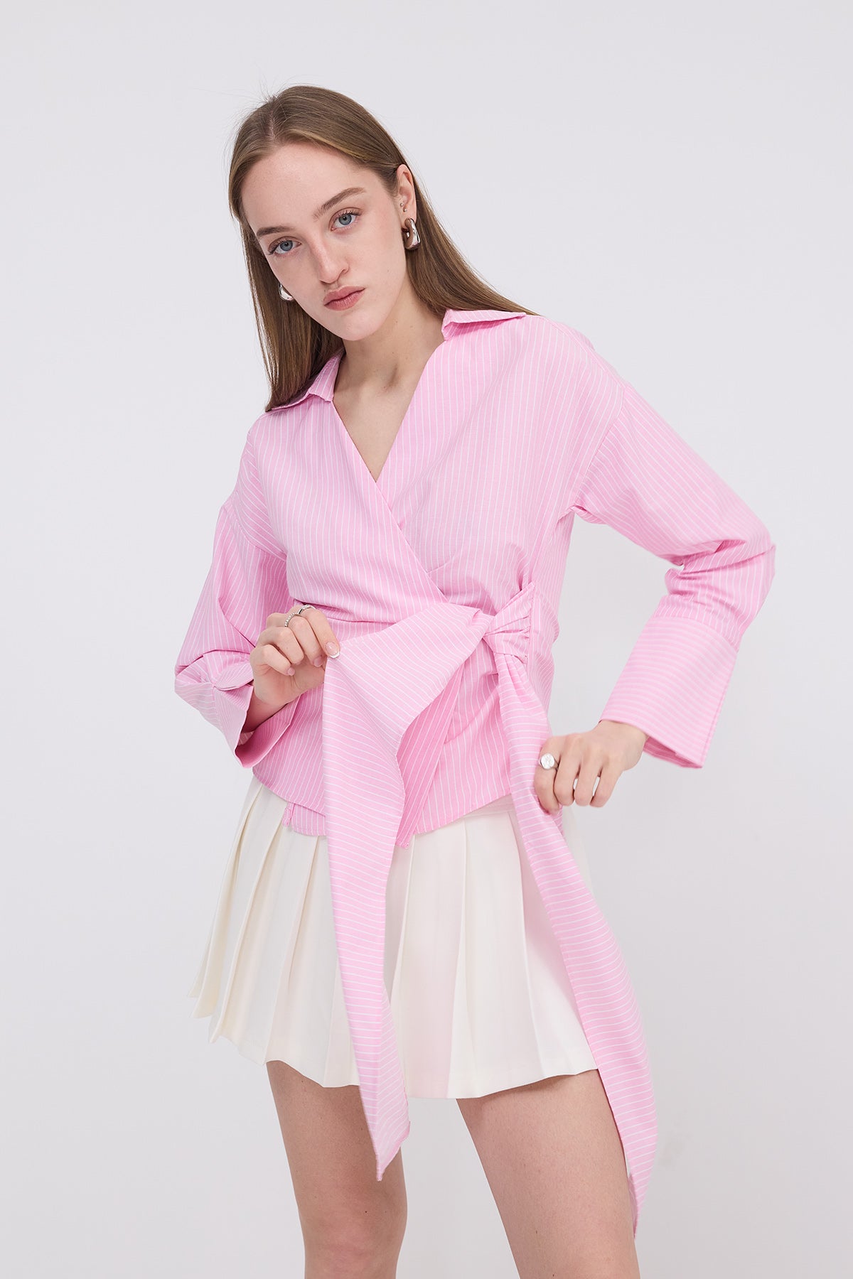 Begonia_Side-Tie-Striped-Shirt-addax