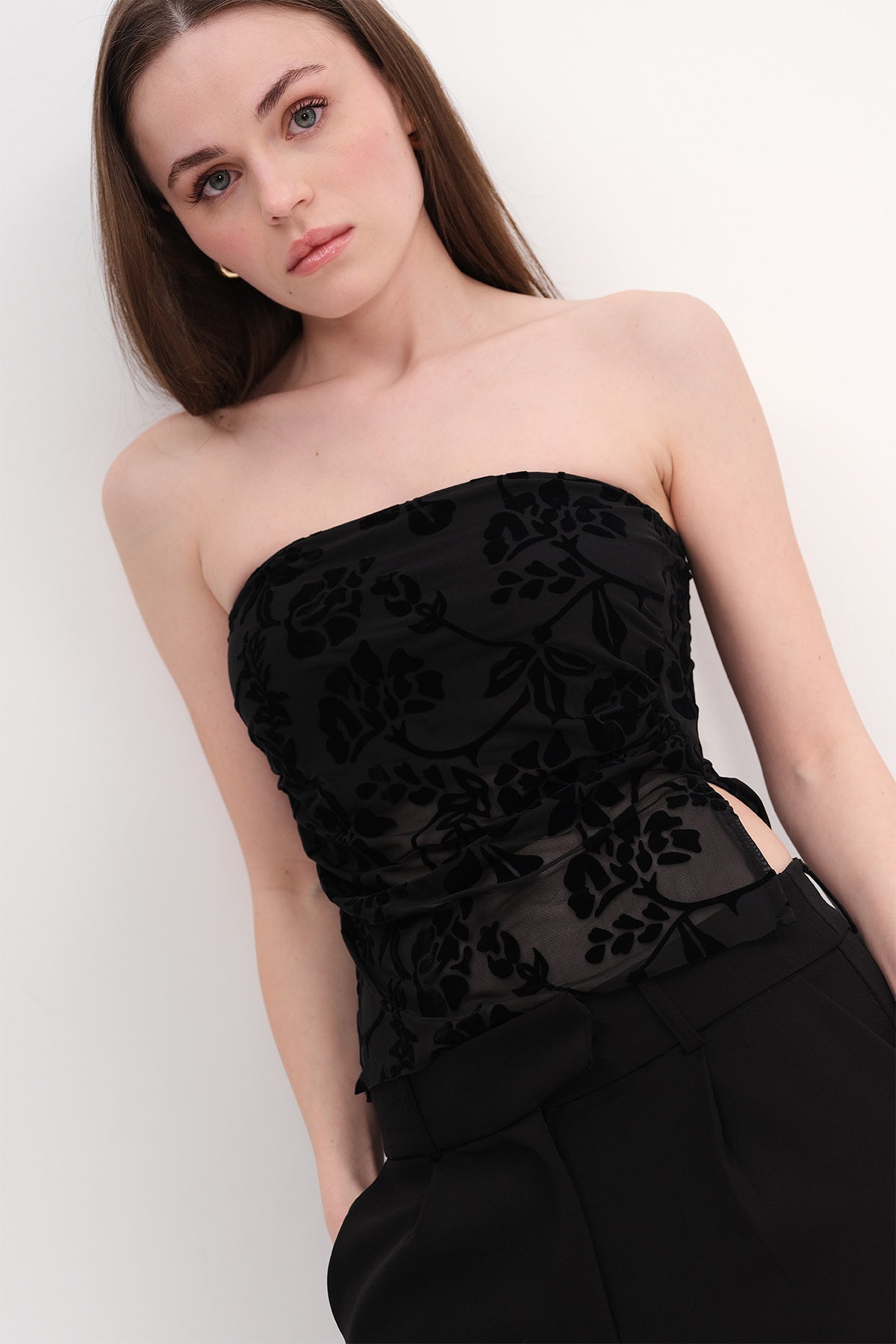 Black_Strapless-Printed-Bustier-addax