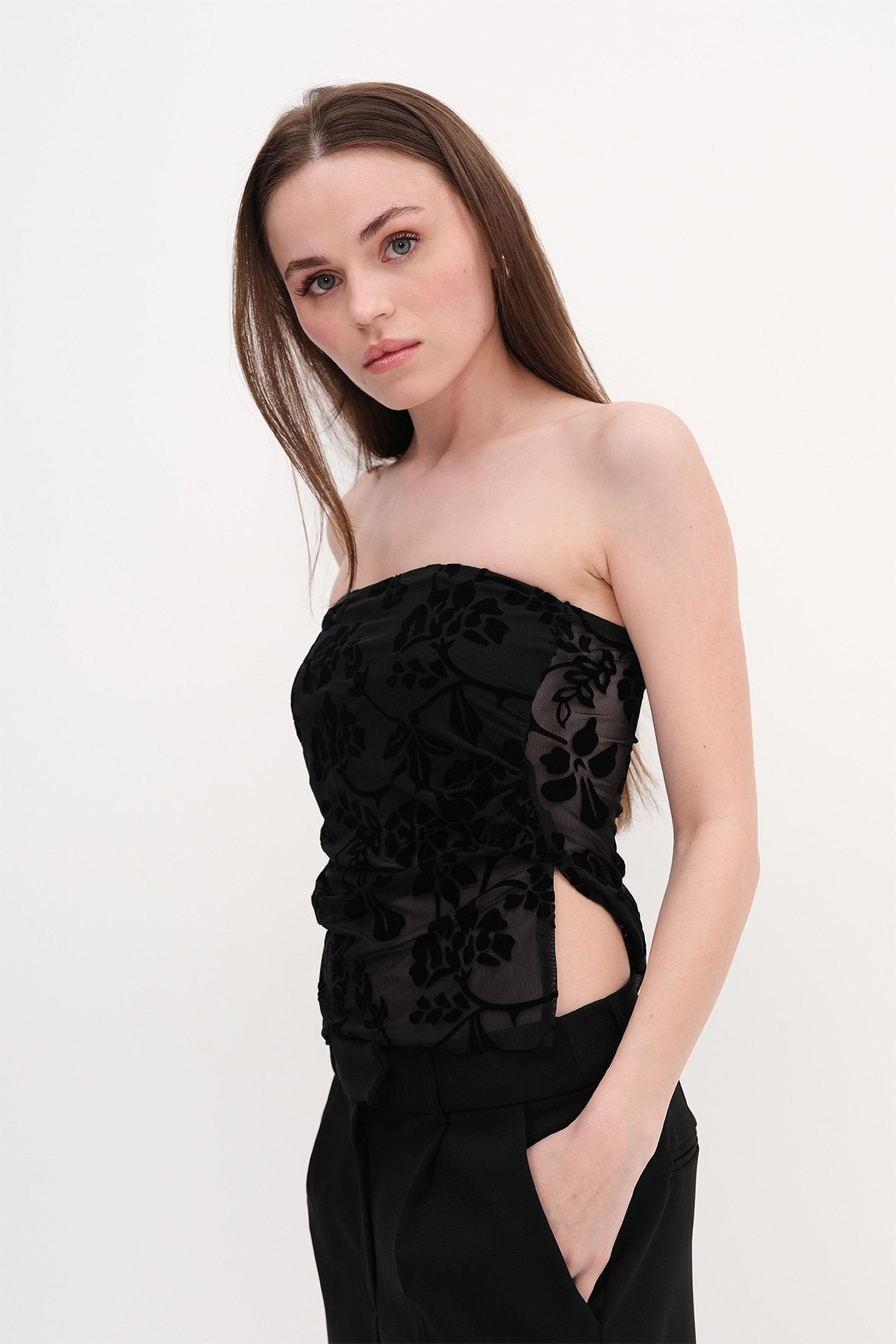 Black_Strapless-Printed-Bustier-addax