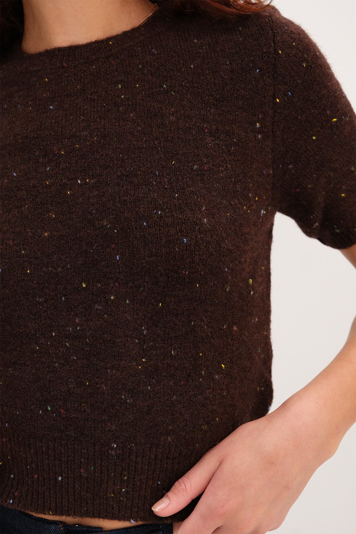 Bitter-Coffee_Sleeve-Textured- Knit-Sweater-addax