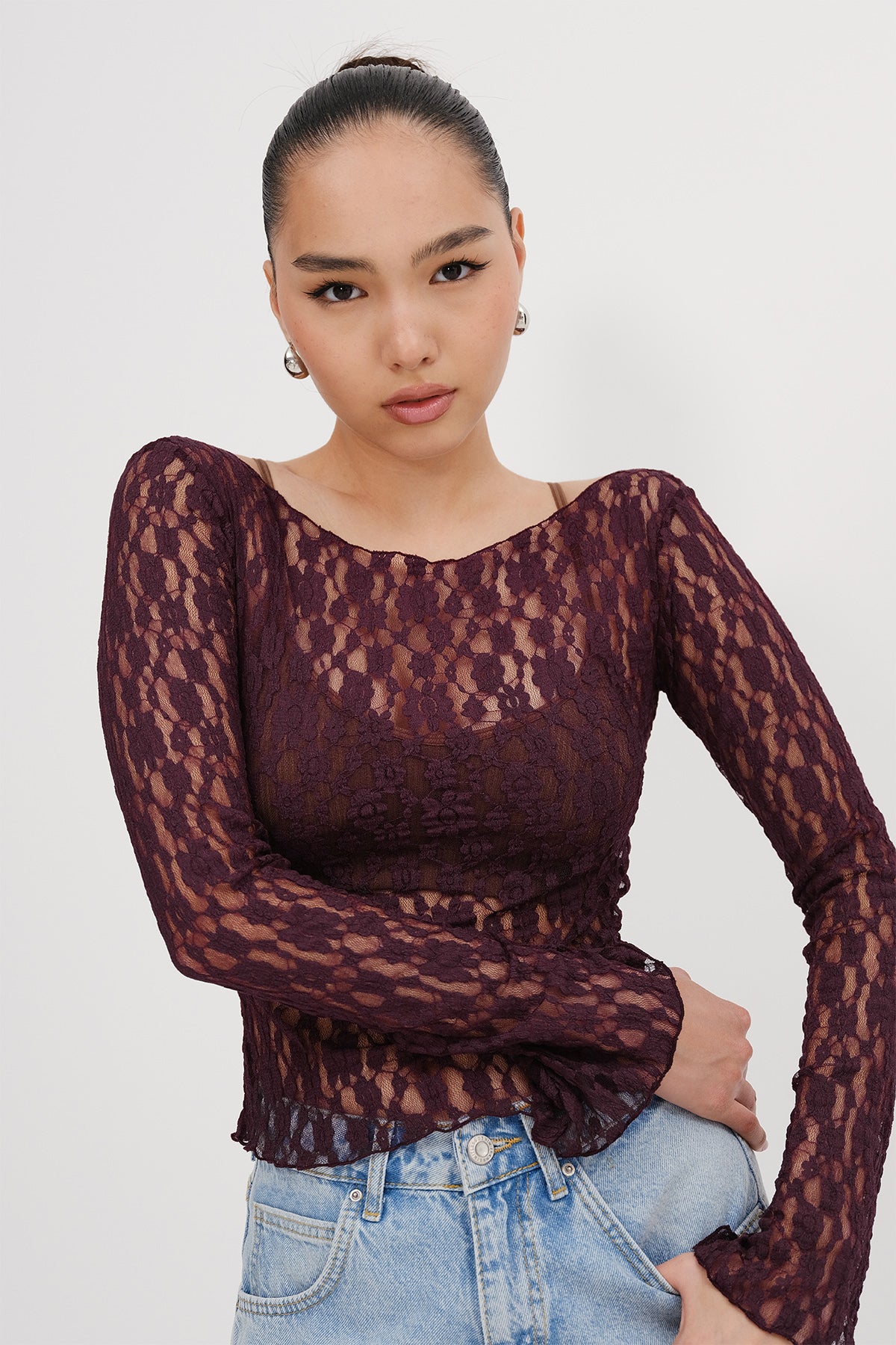 Lace Transparent Blouse