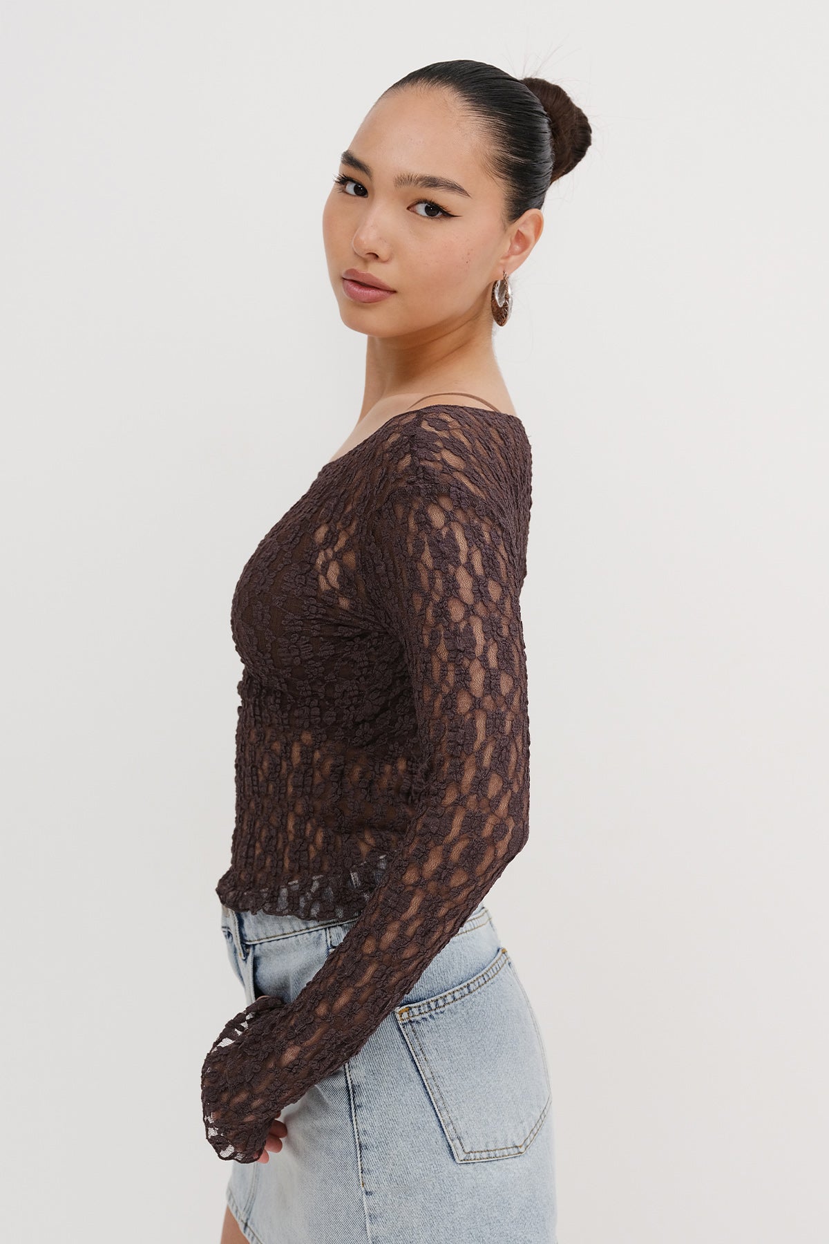 Soft-Brown_Lace-Transparent-Blouse-addax