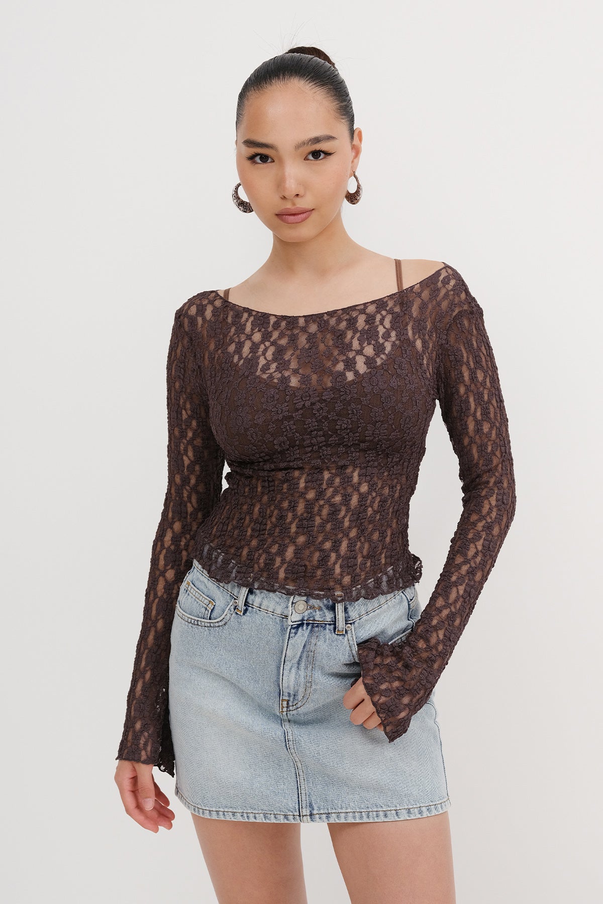 Soft-Brown_Lace-Transparent-Blouse-addax