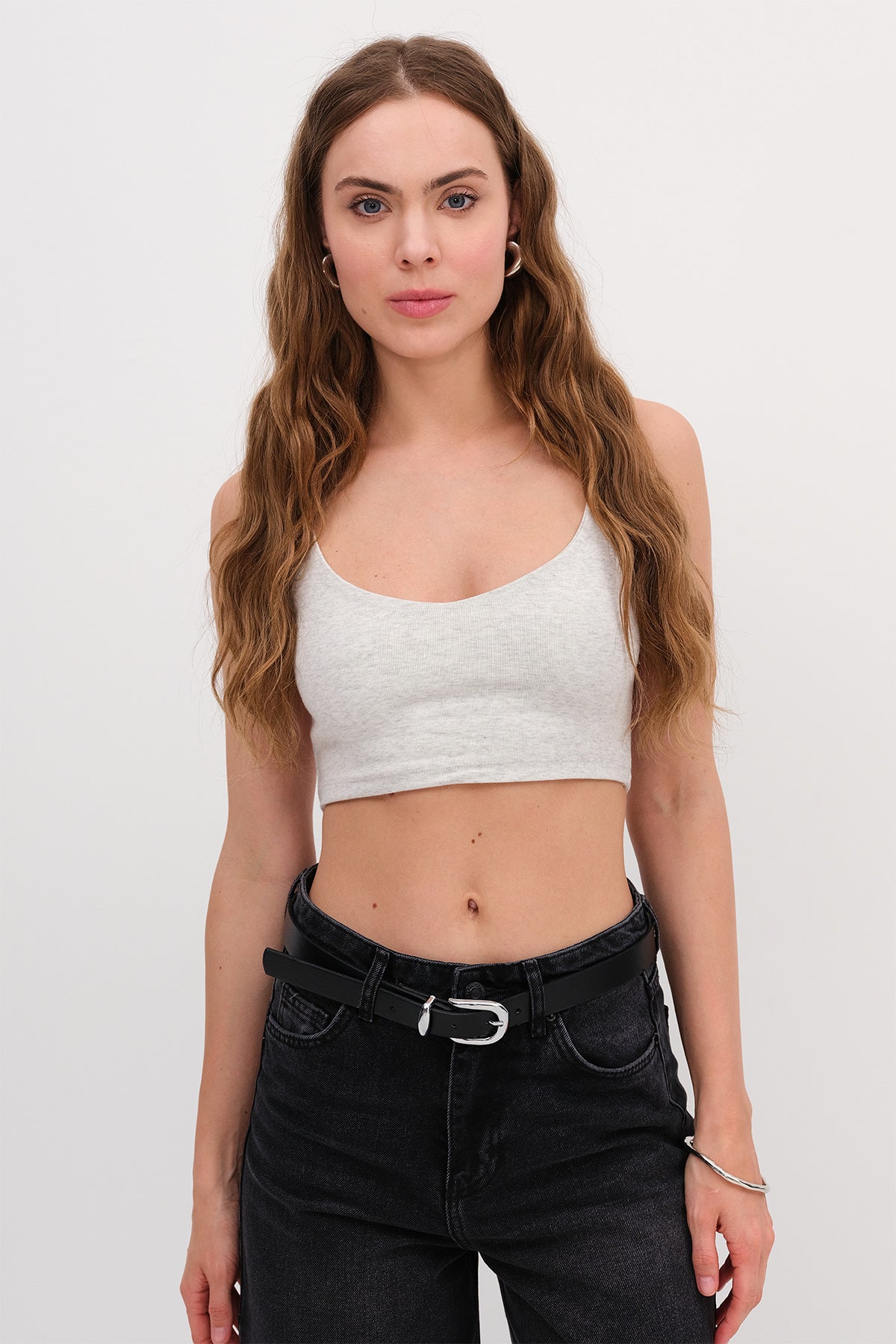 Snow-Melange_Thick-Strap-Bustier-addax