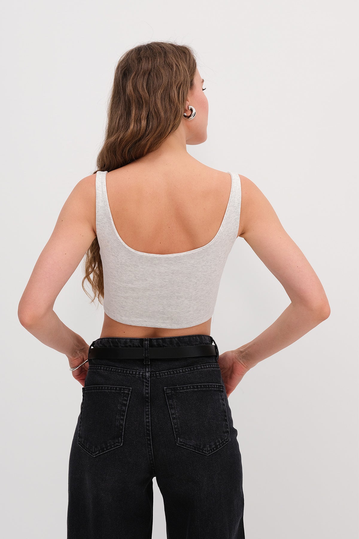 Snow-Melange_Thick-Strap-Bustier-addax