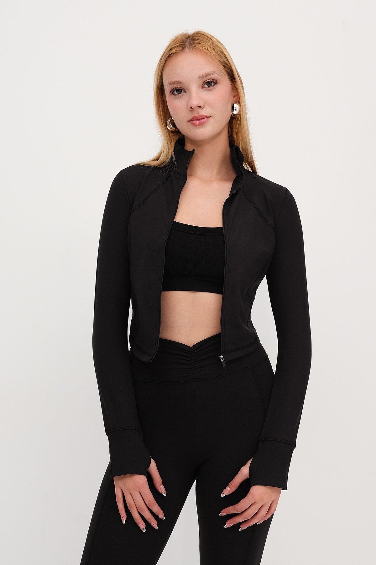 Black_Zip-Up-Soft-Fabric-Cardigan-addax