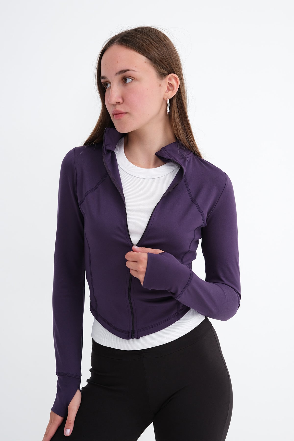 Purple_Zip-Up-Soft-Fabric-Cardigan-addax