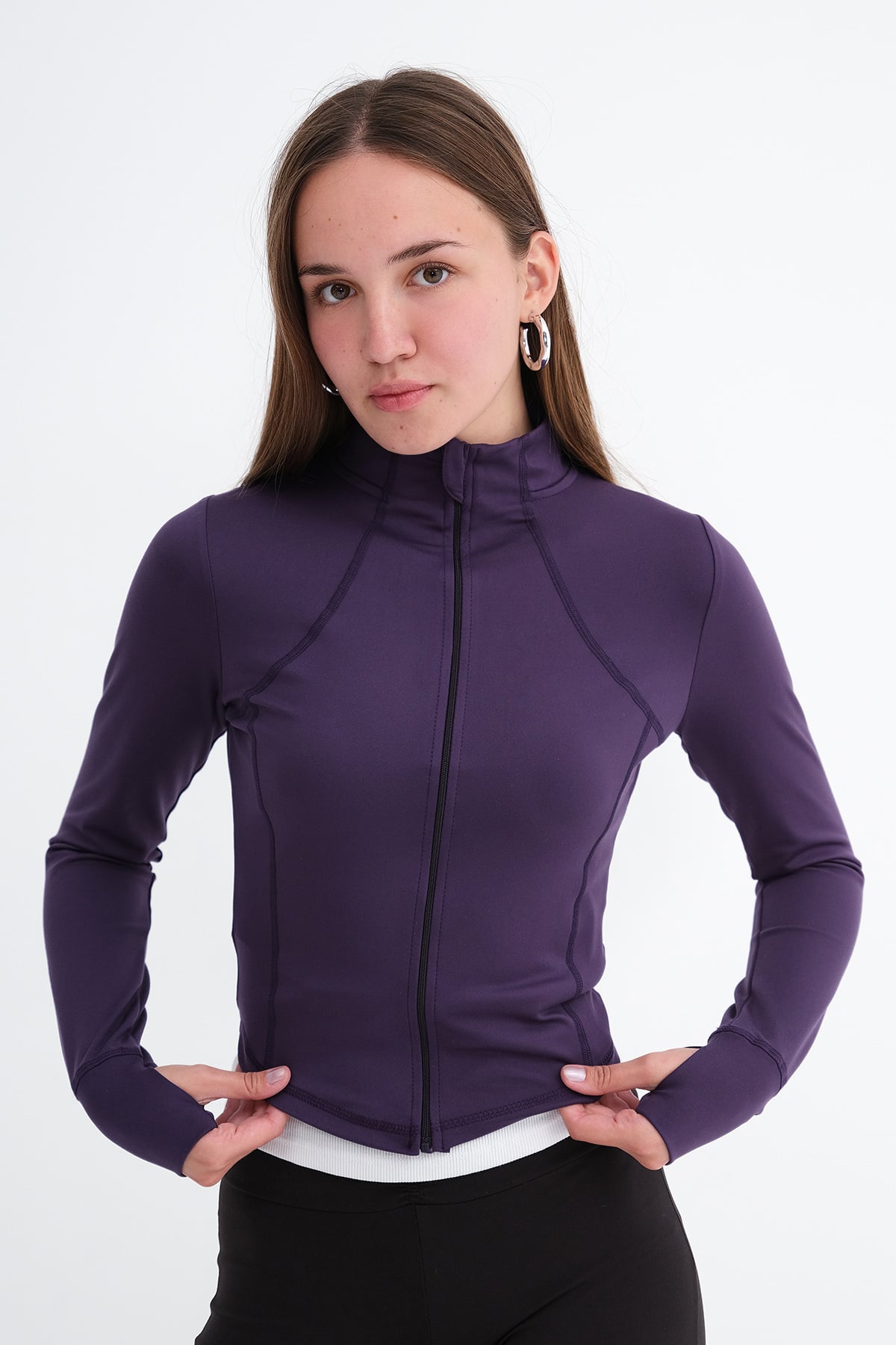 Purple_Zip-Up-Soft-Fabric-Cardigan-addax