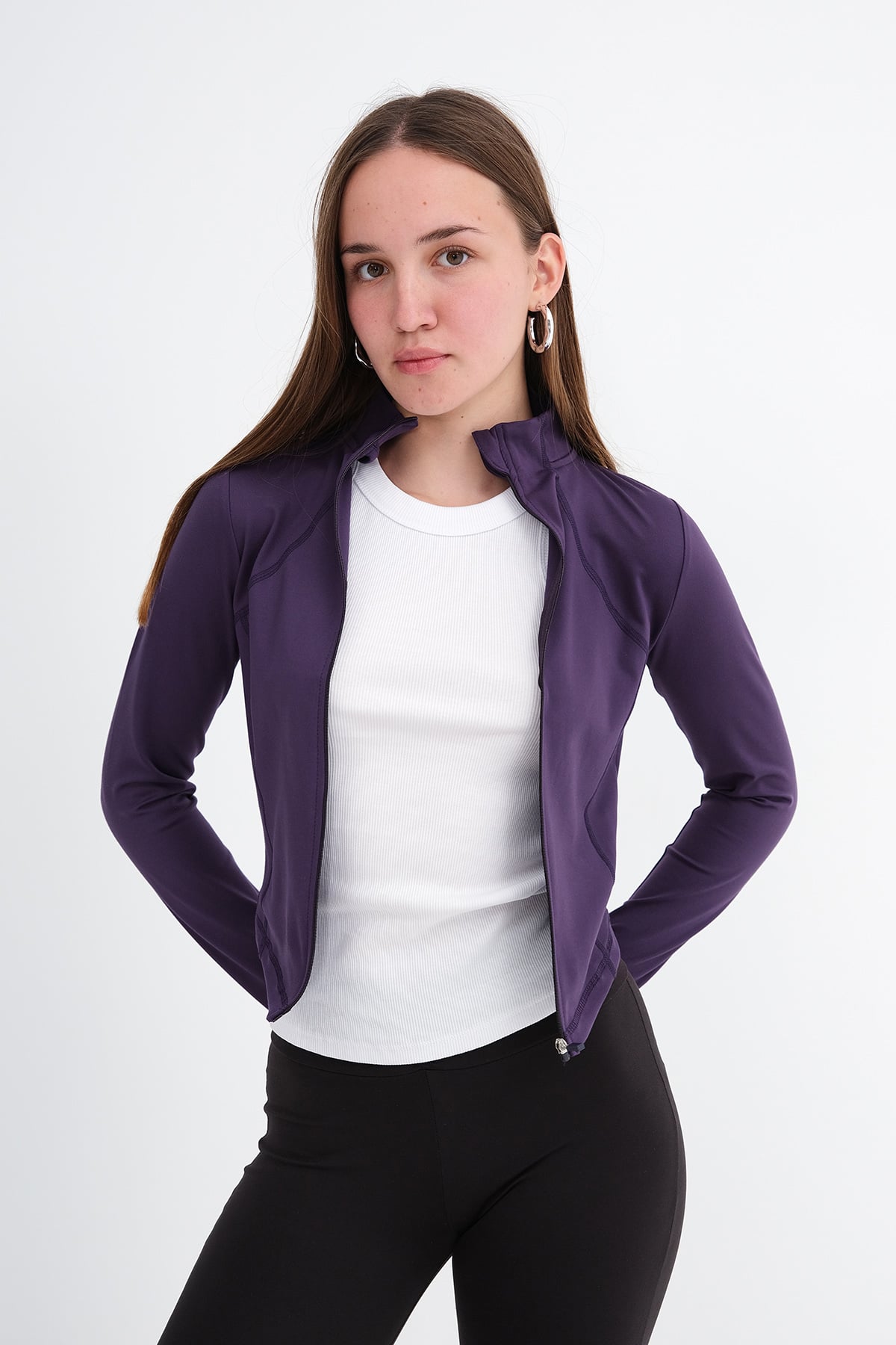 Purple_Zip-Up-Soft-Fabric-Cardigan-addax