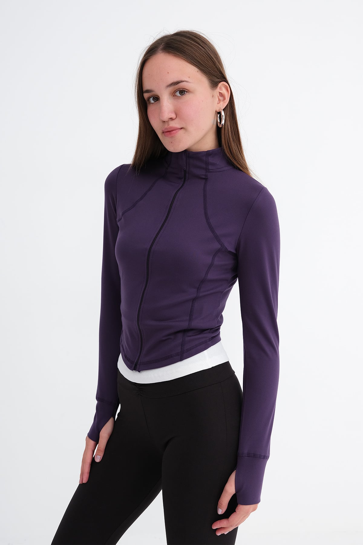 Purple_Zip-Up-Soft-Fabric-Cardigan-addax