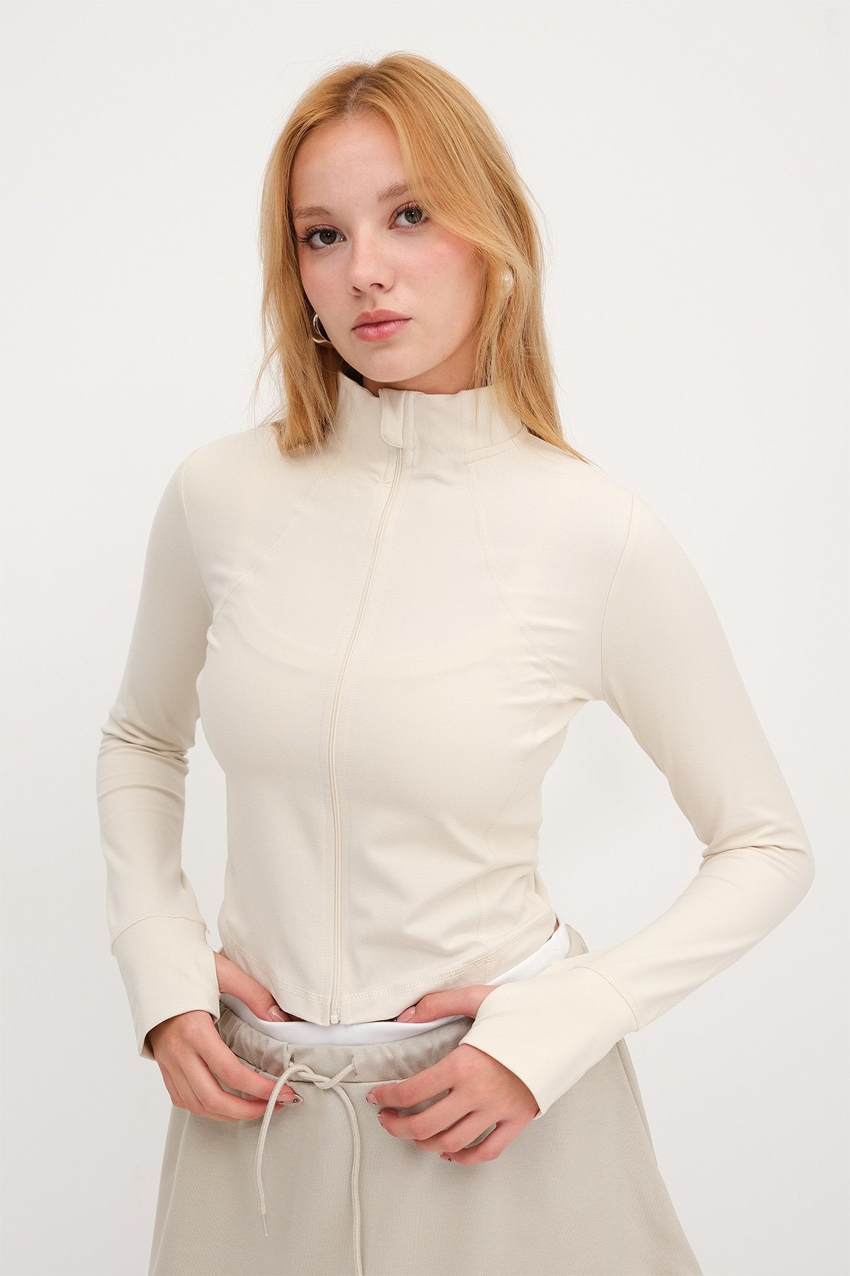 Zip-Up Soft Fabric Cardigan