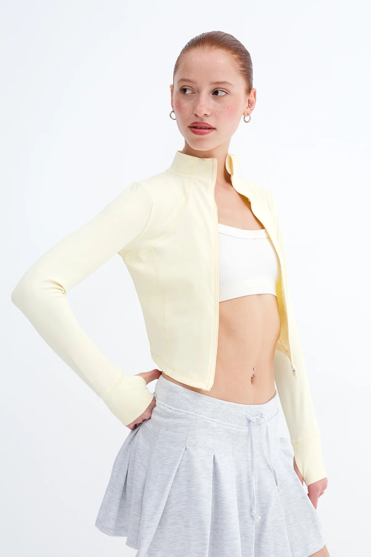 Light-Yellow_Zip-Up-Soft-Fabric-Cardigan-addax