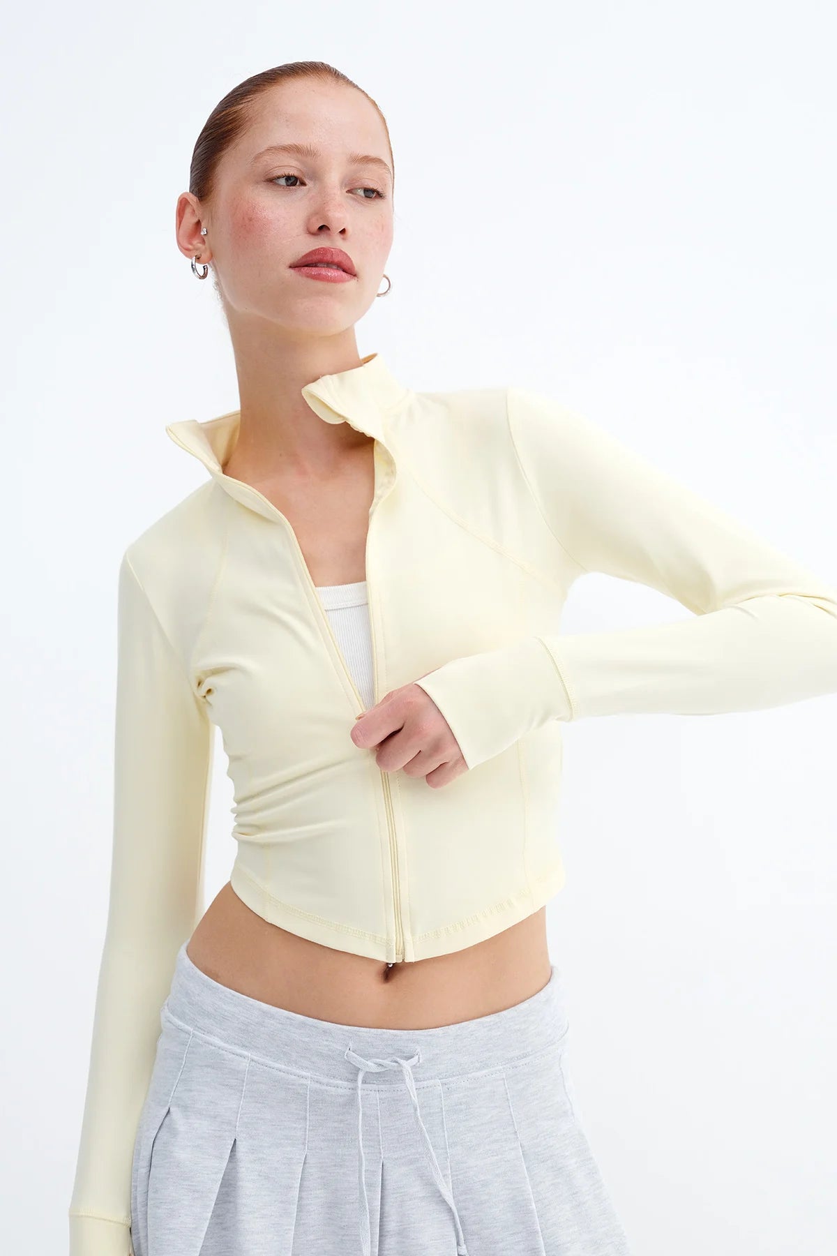 Light-Yellow_Zip-Up-Soft-Fabric-Cardigan-addax