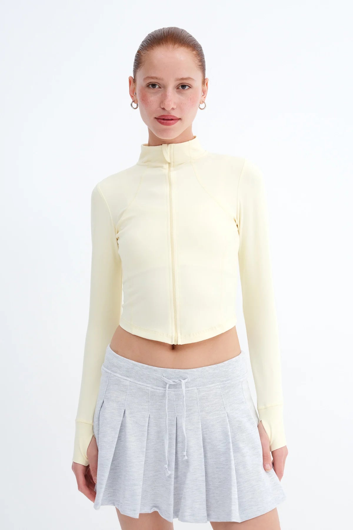 Light-Yellow_Zip-Up-Soft-Fabric-Cardigan-addax