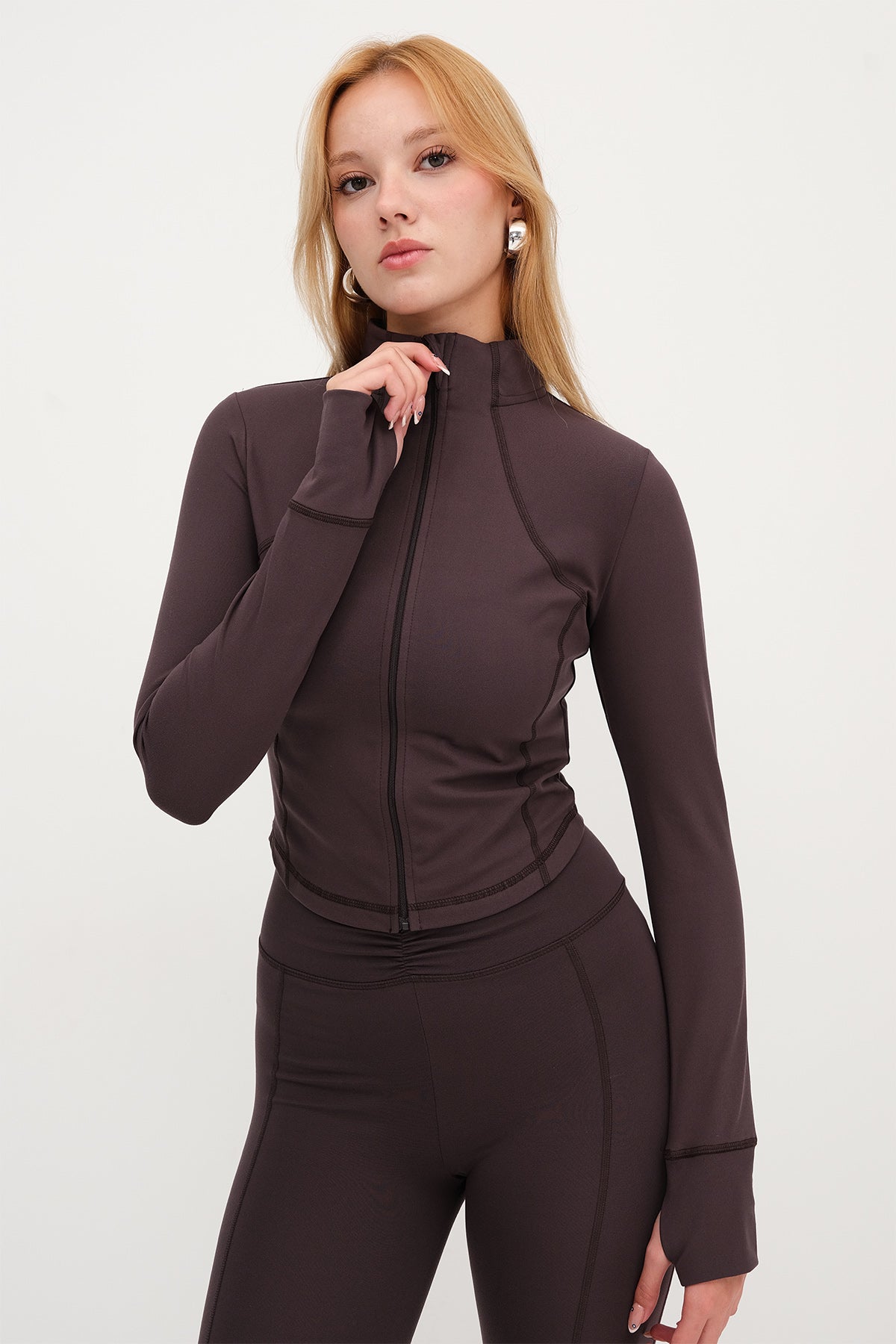 Soft-Brown_Zip-Up-Soft-Fabric-Cardigan-addax