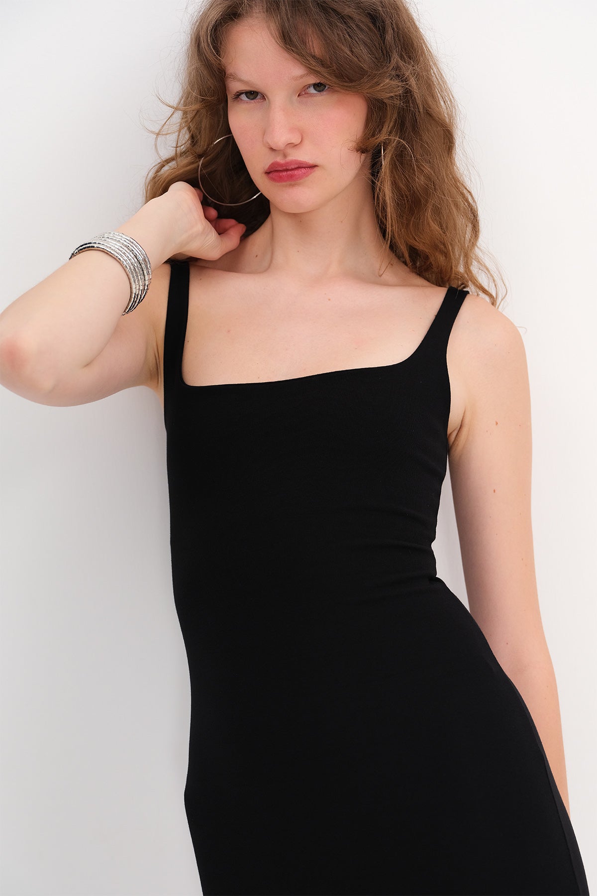 Black_Square-Neck-Long-Dress-addax