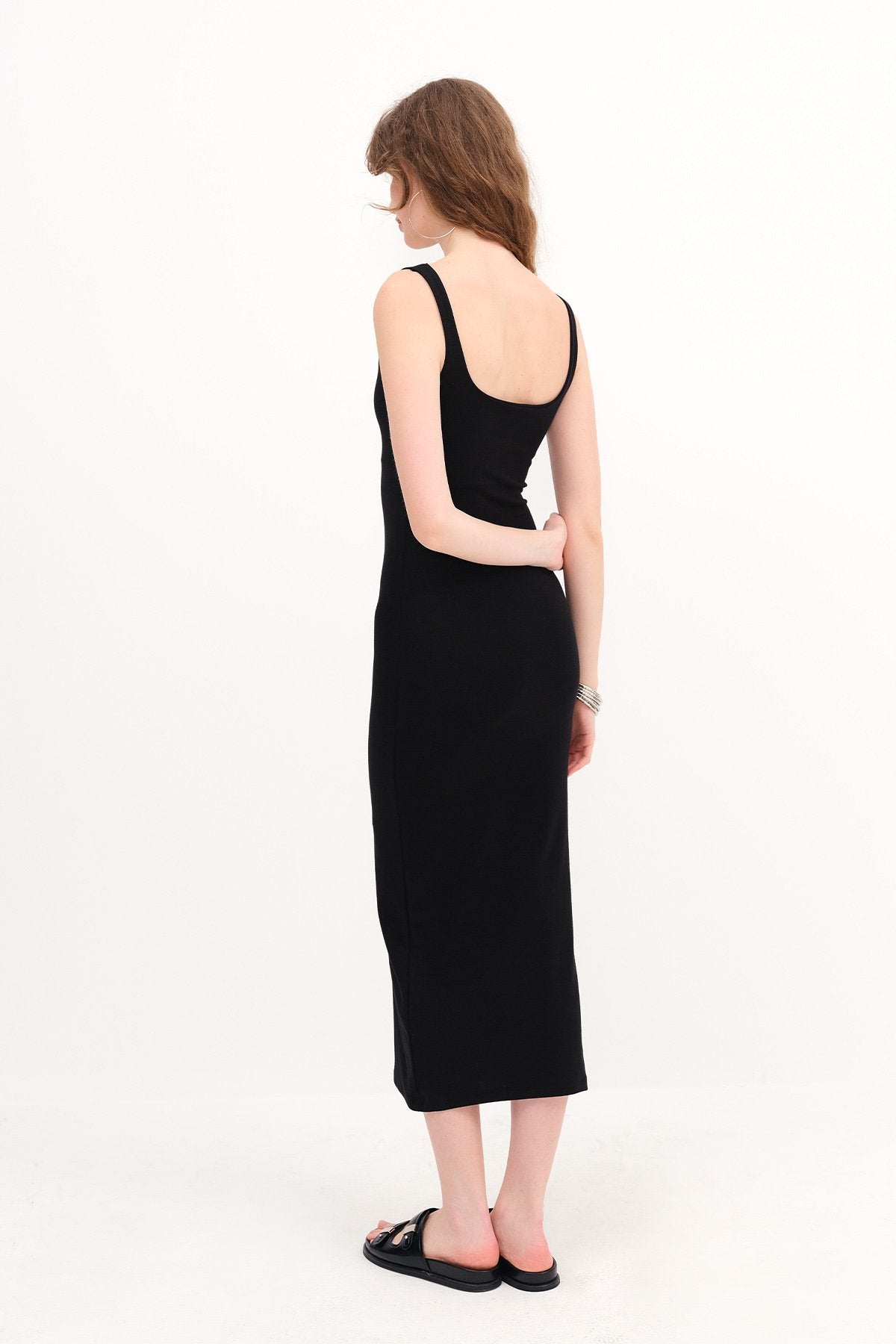 Black_Square-Neck-Long-Dress-addax