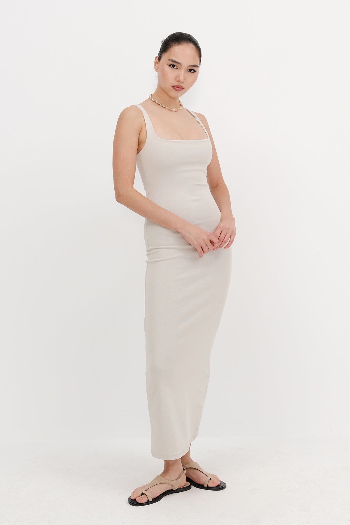 Bone_Square-Neck-Long-Dress-addax